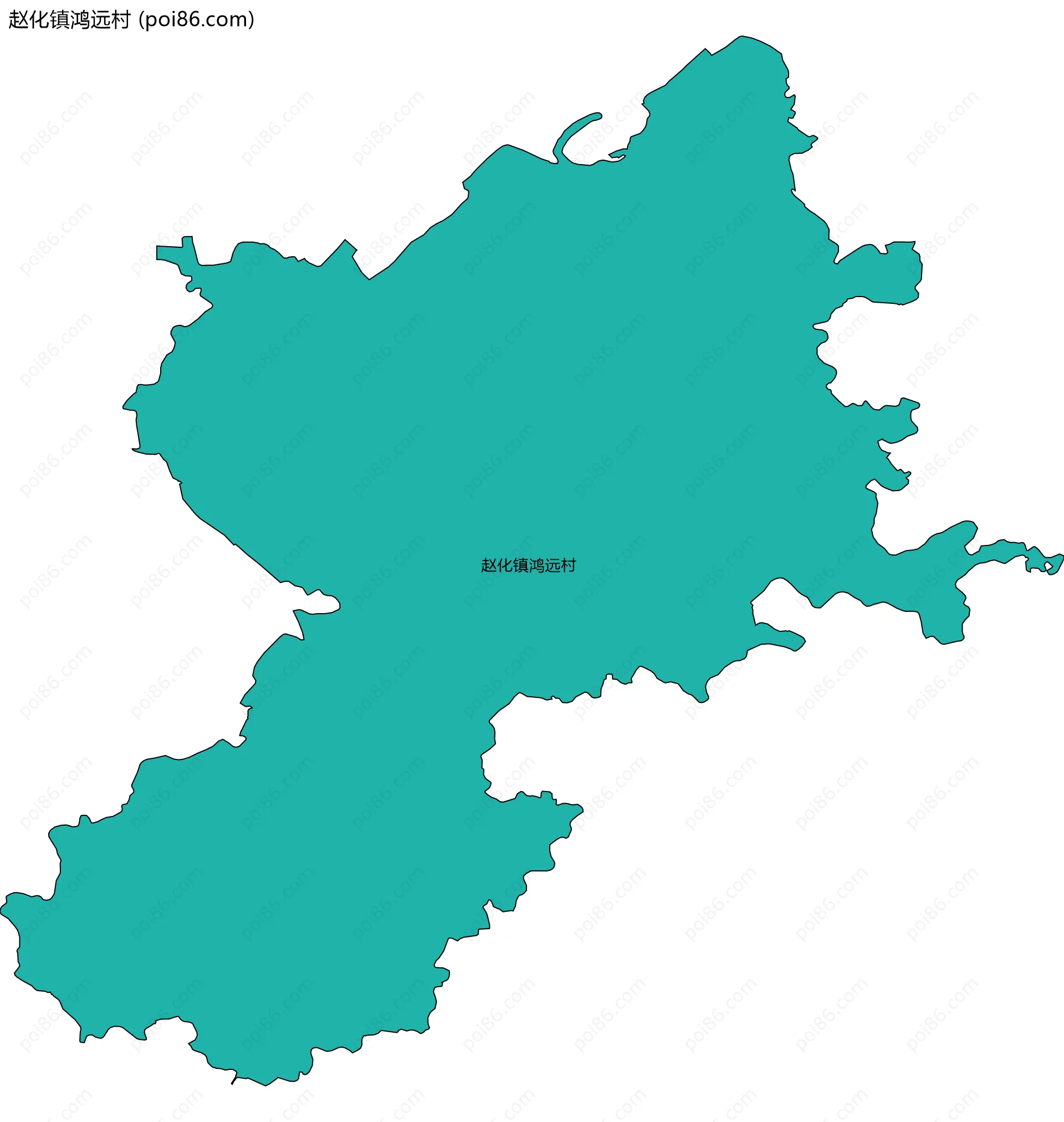 赵化镇鸿远村边界地图