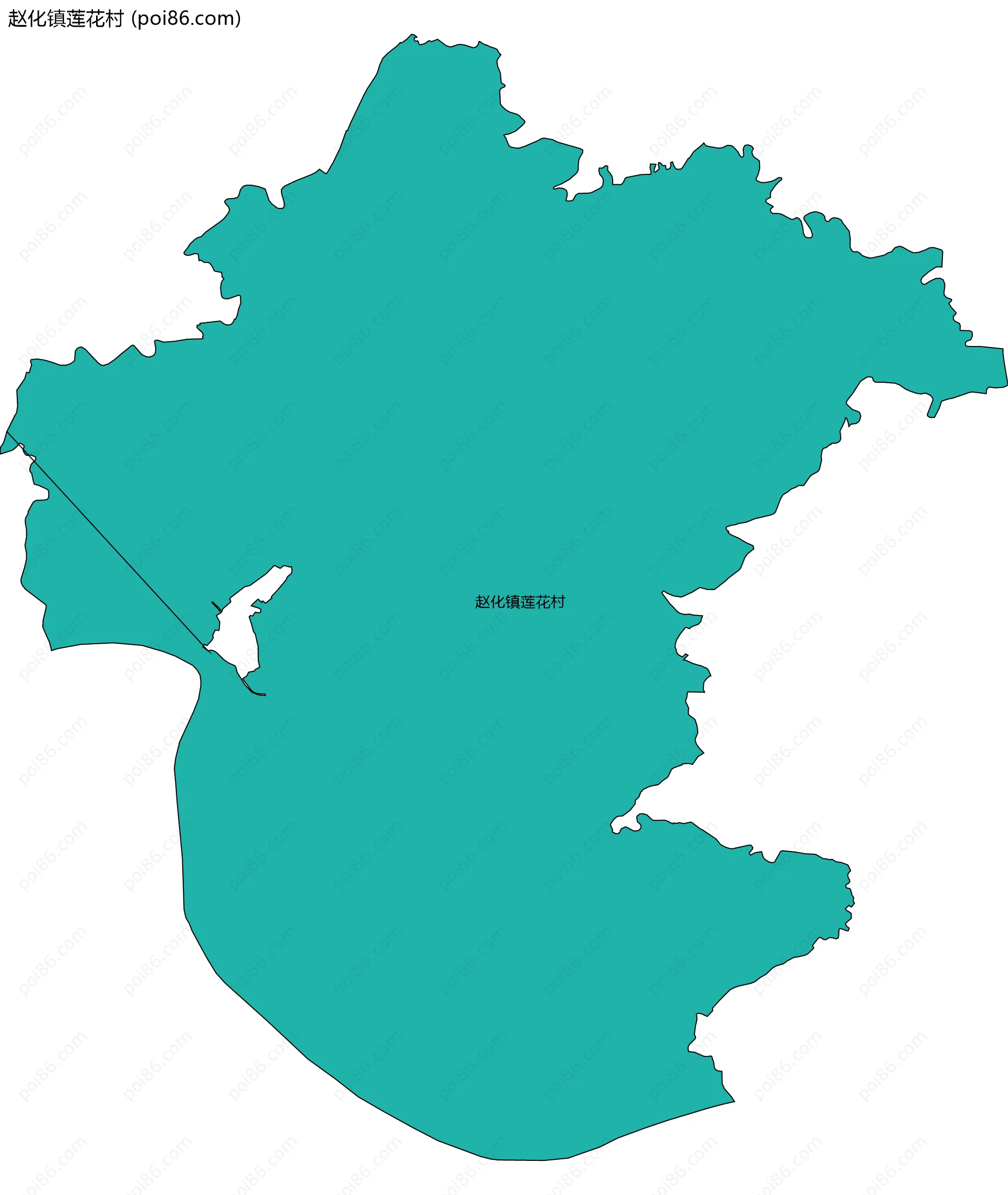 赵化镇莲花村边界地图