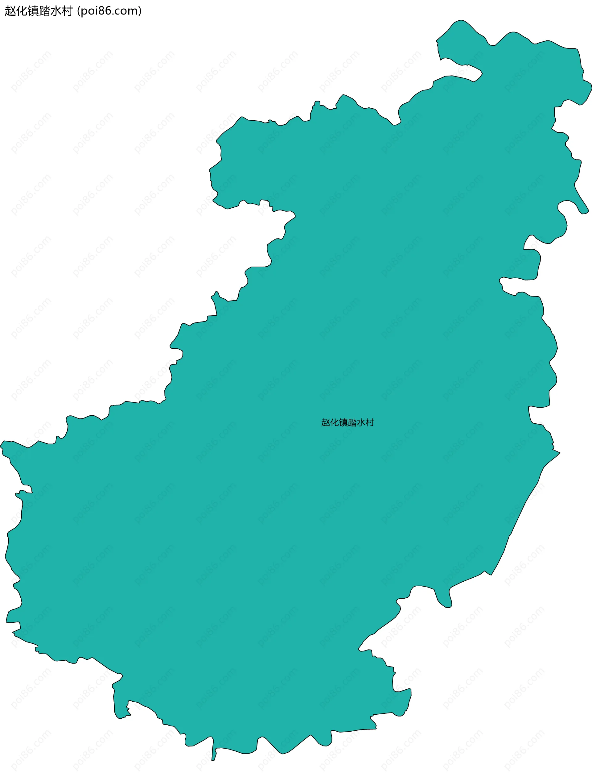 赵化镇踏水村边界地图