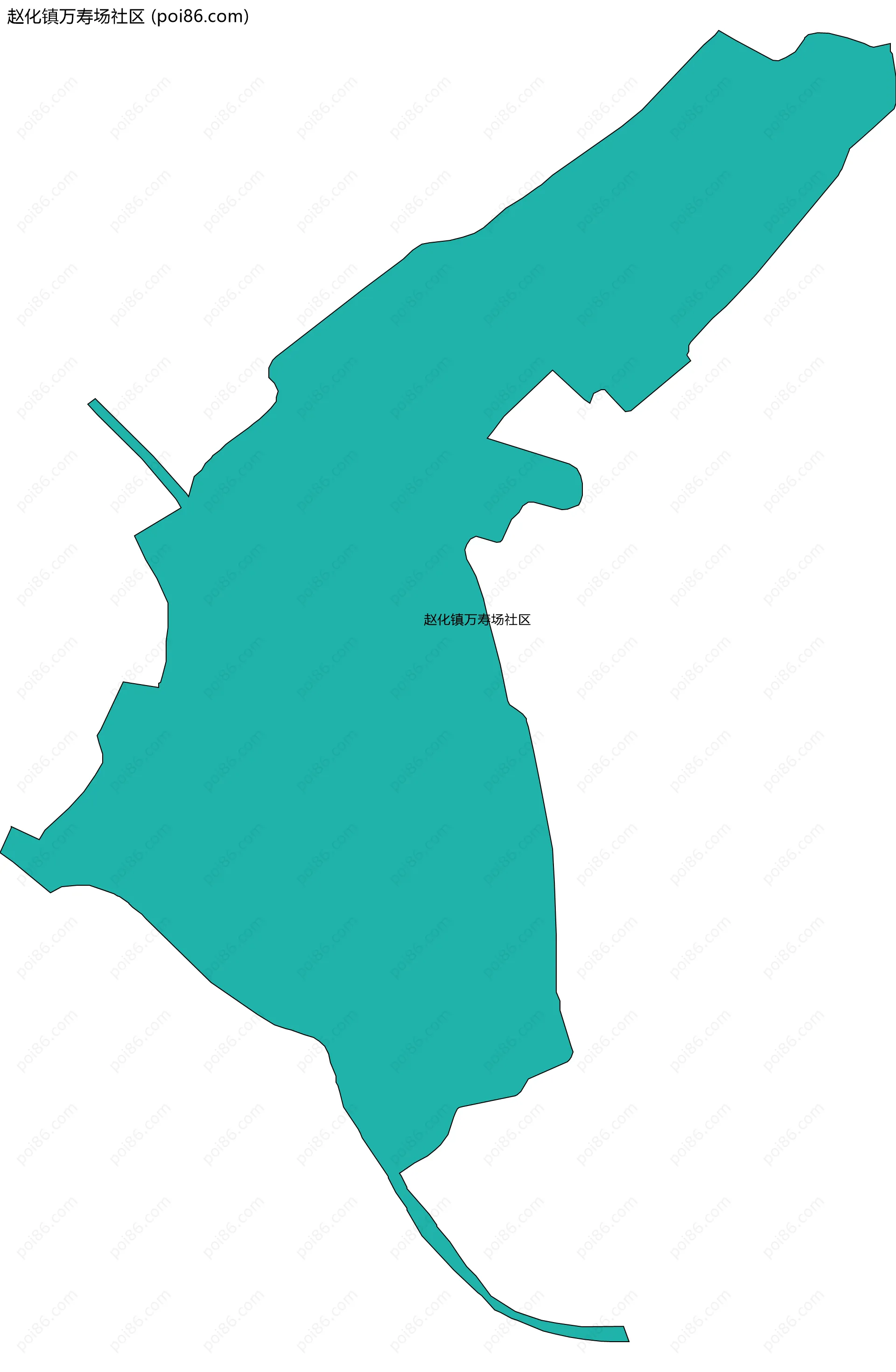 赵化镇万寿场社区边界地图