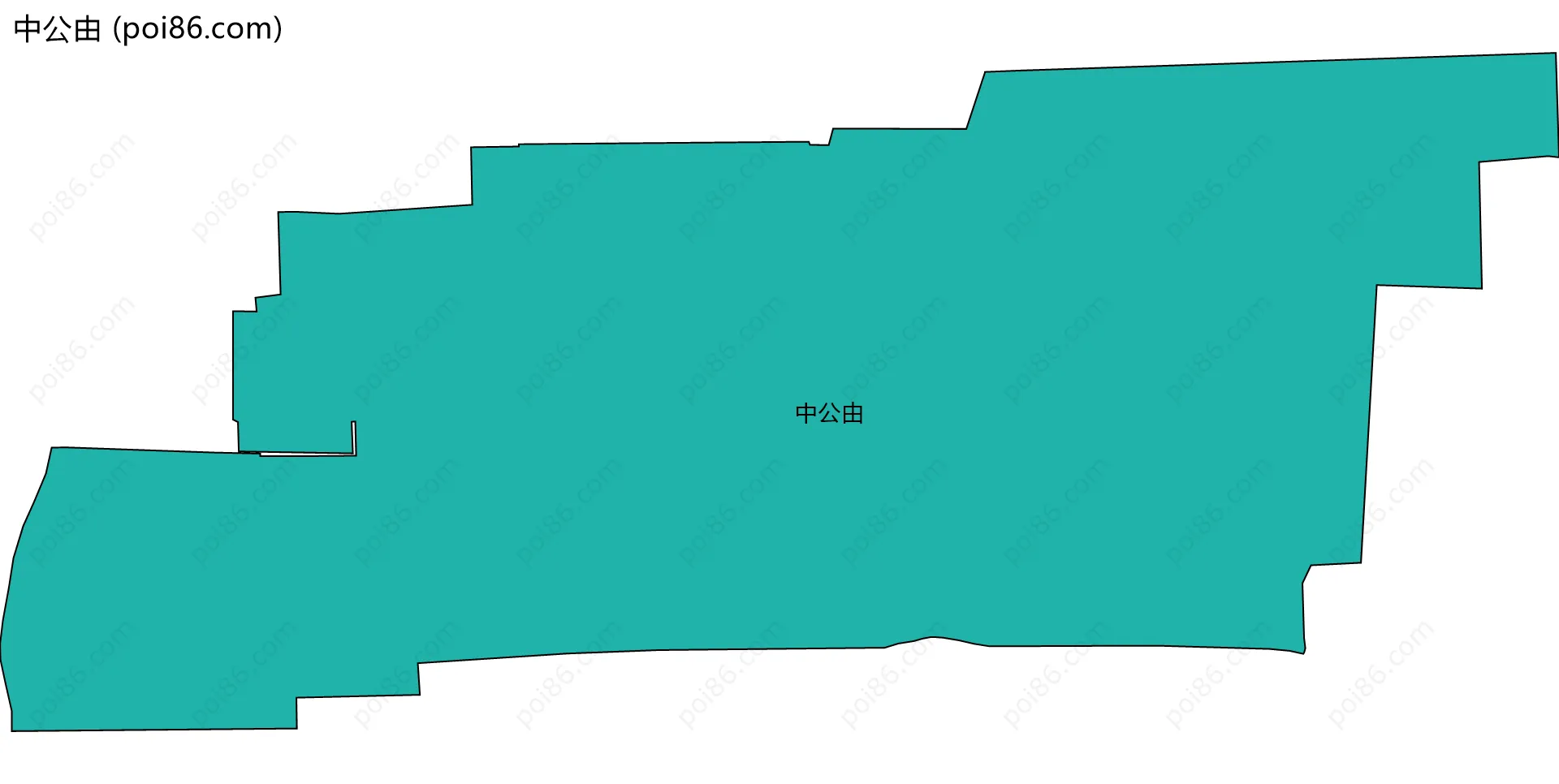中公由边界地图