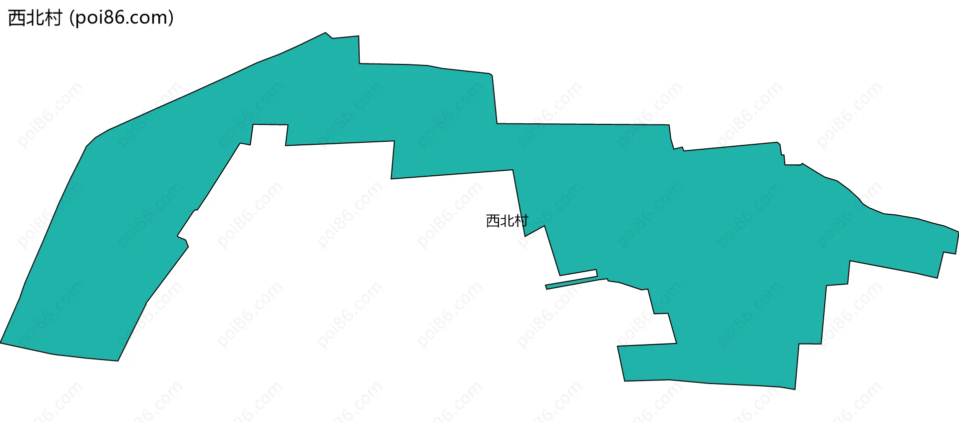 西北村边界地图
