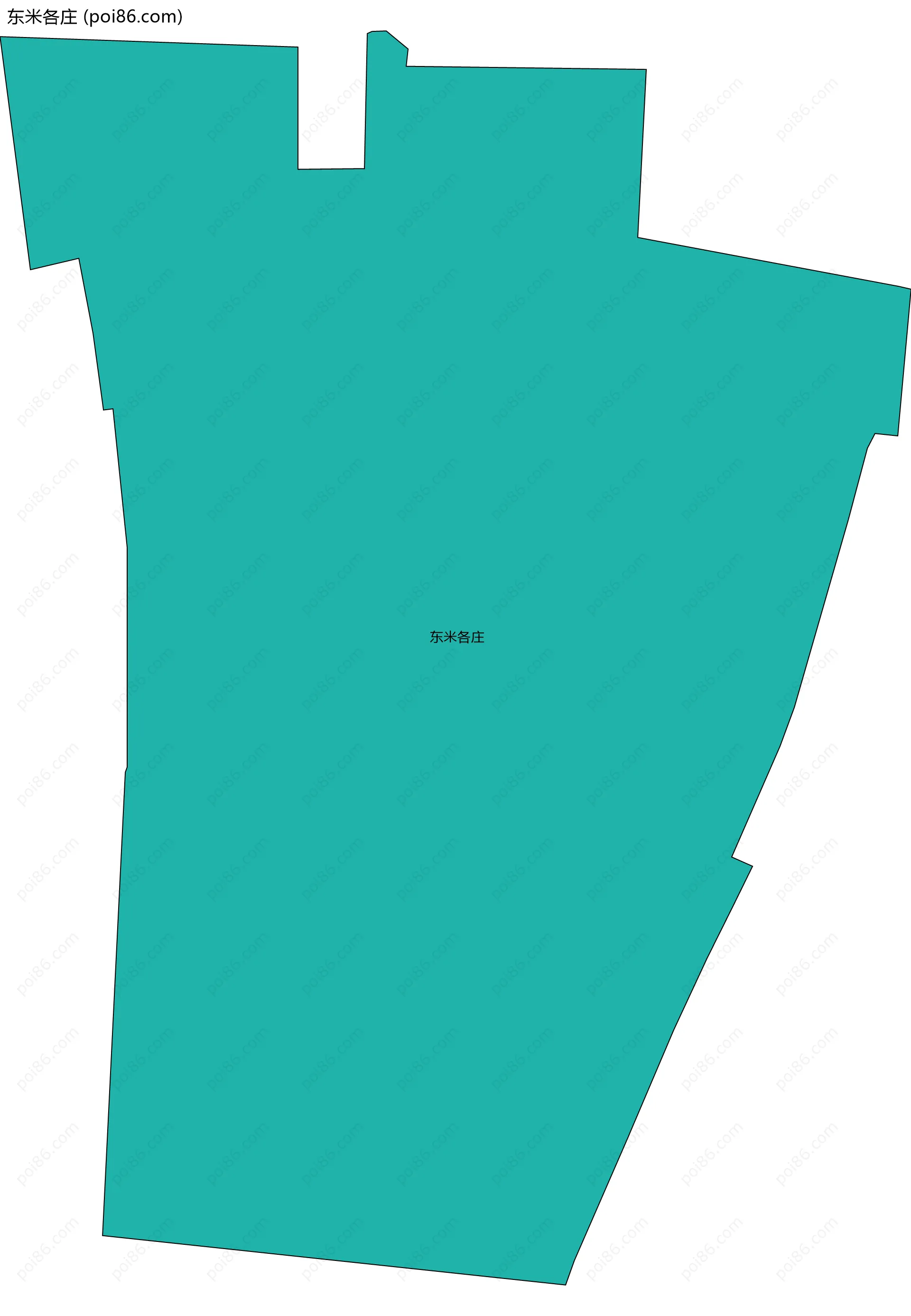 东米各庄边界地图