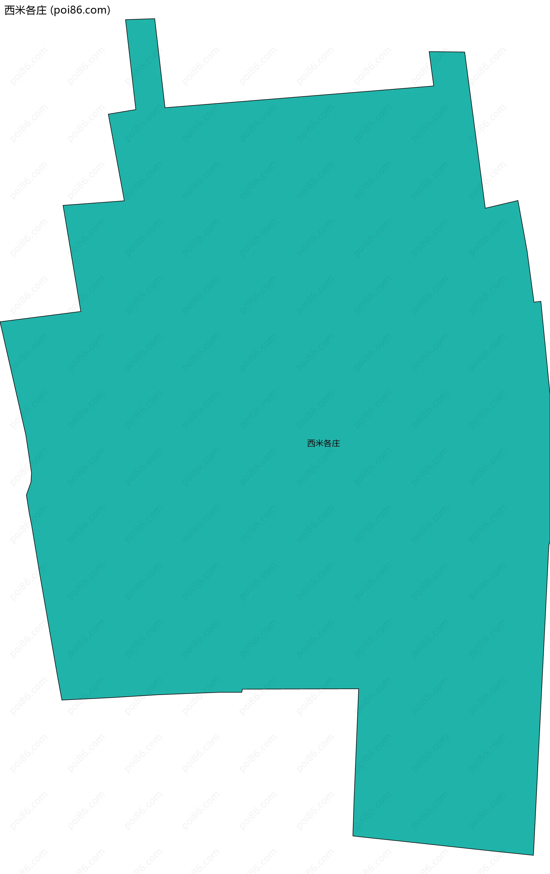 西米各庄边界地图