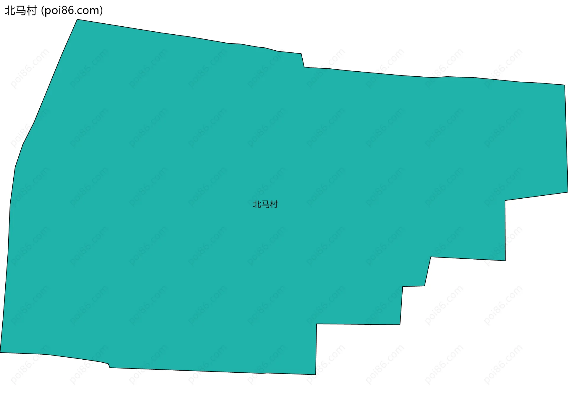 北马村边界地图