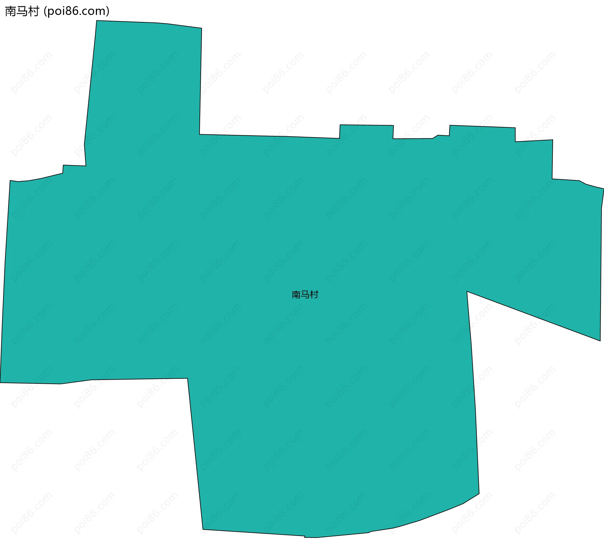 南马村边界地图