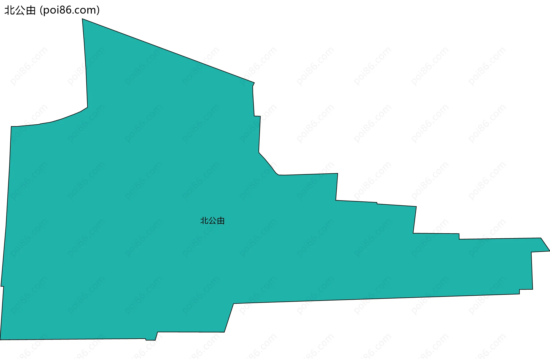 北公由边界地图