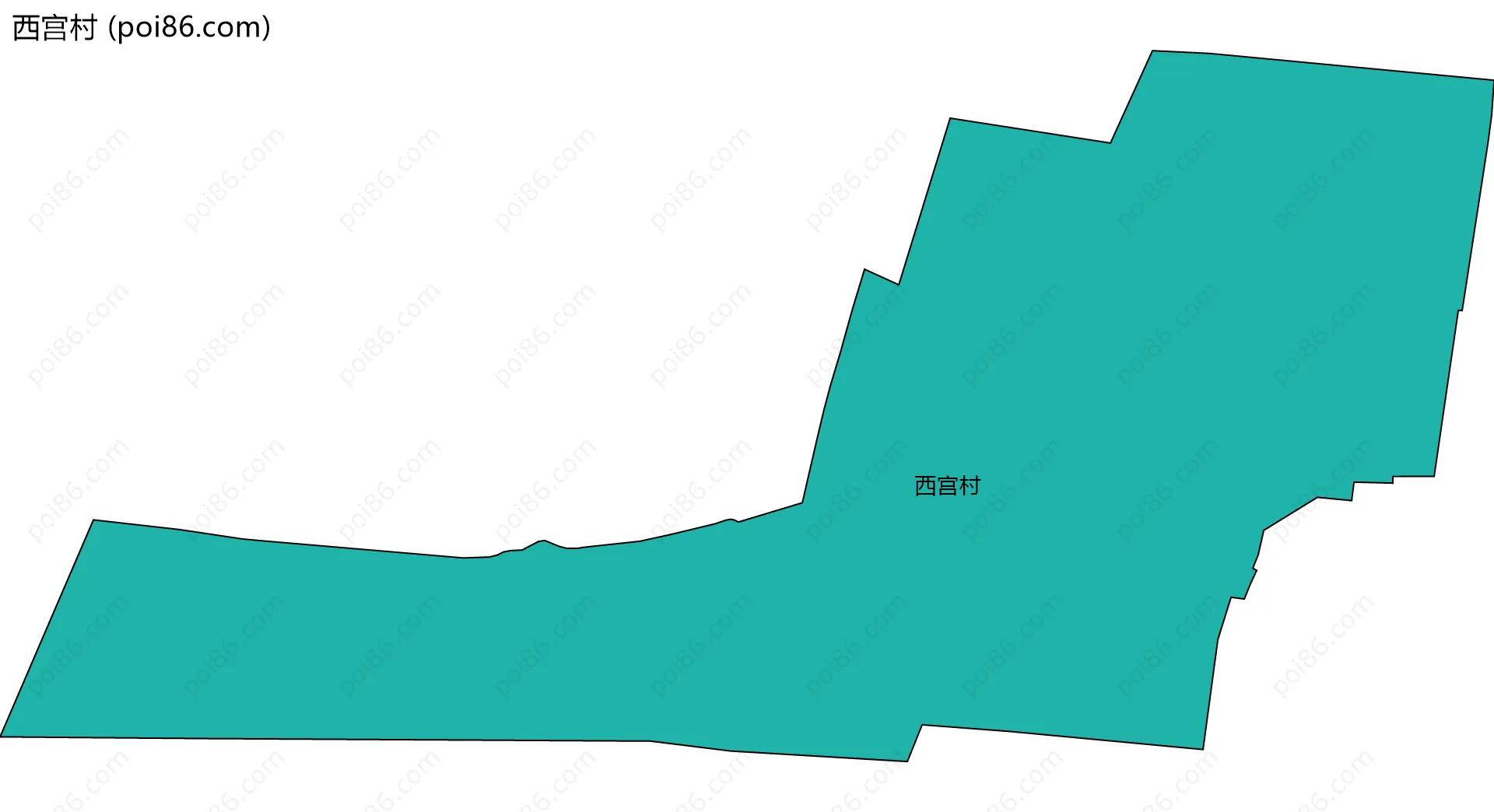 西宫村边界地图