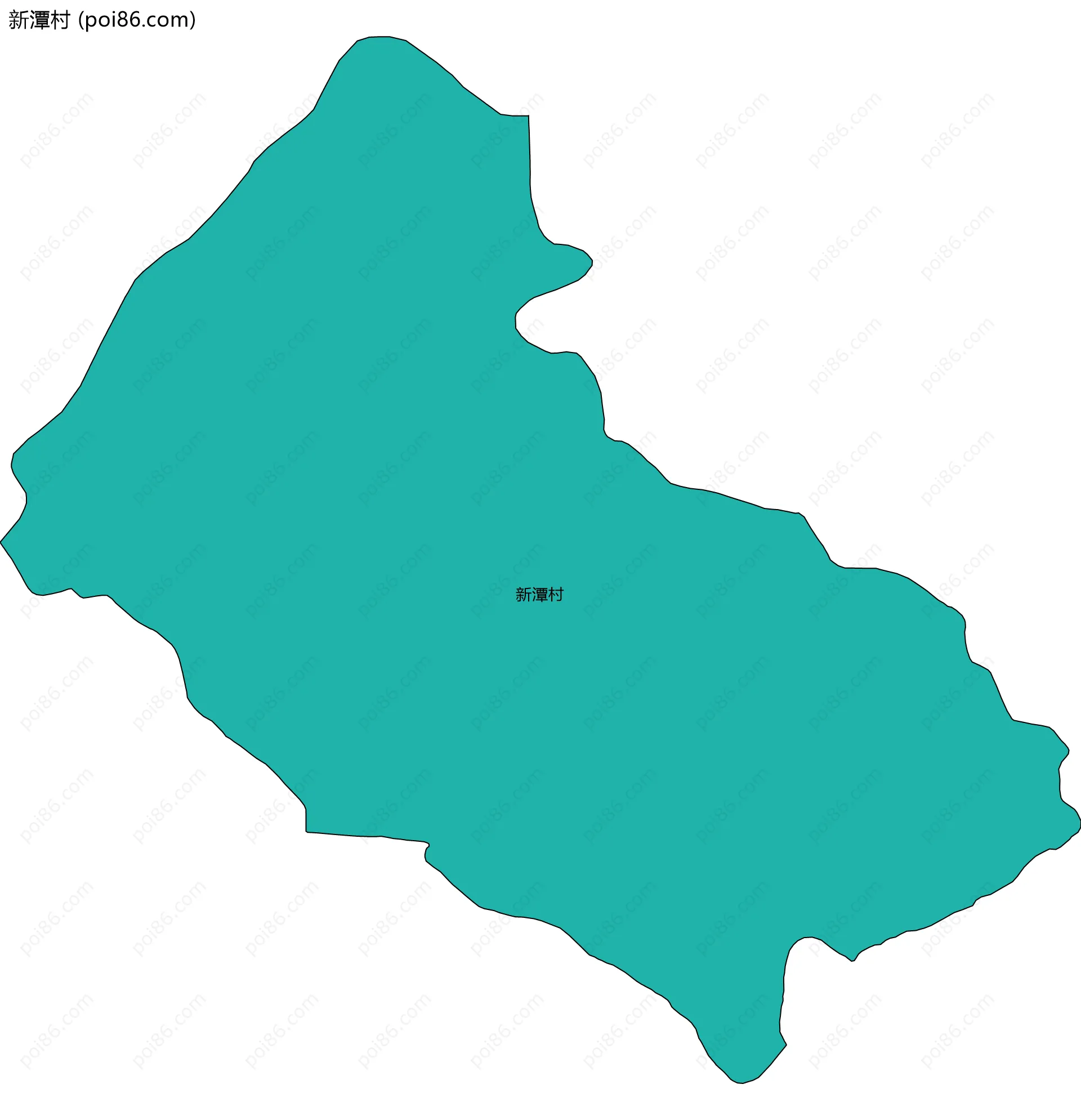 新潭村边界地图