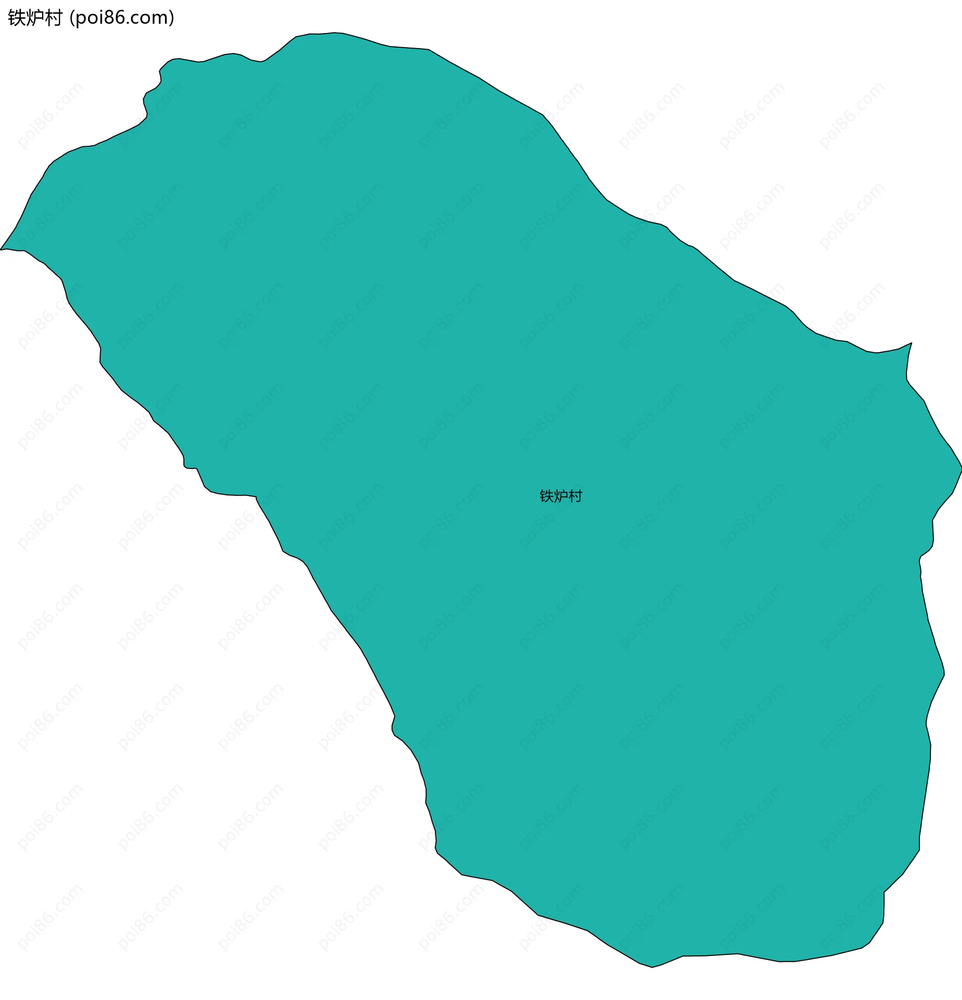 铁炉村边界地图