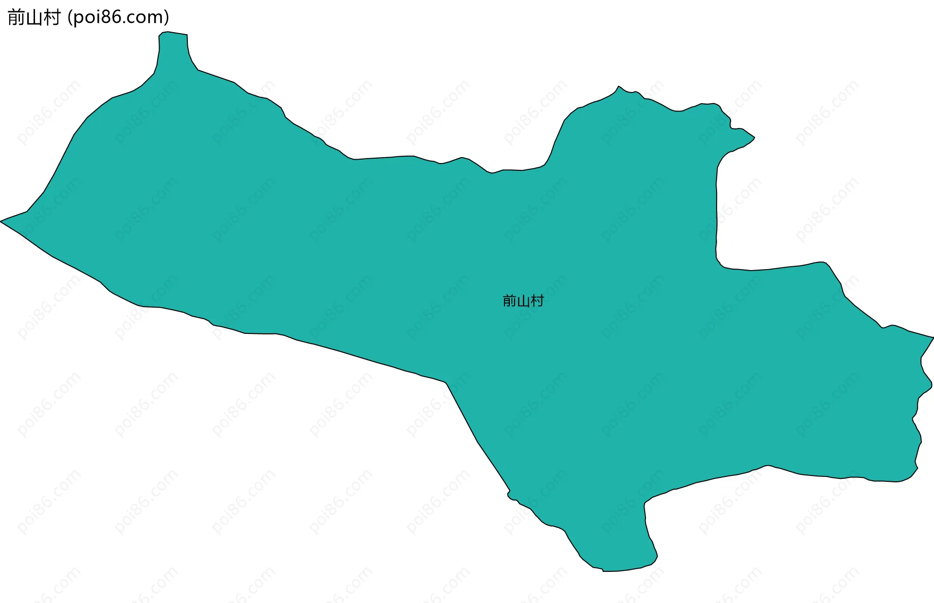 前山村边界地图