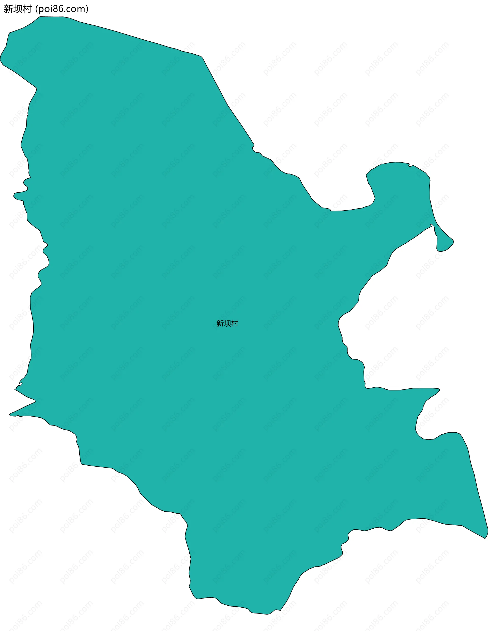 新坝村边界地图