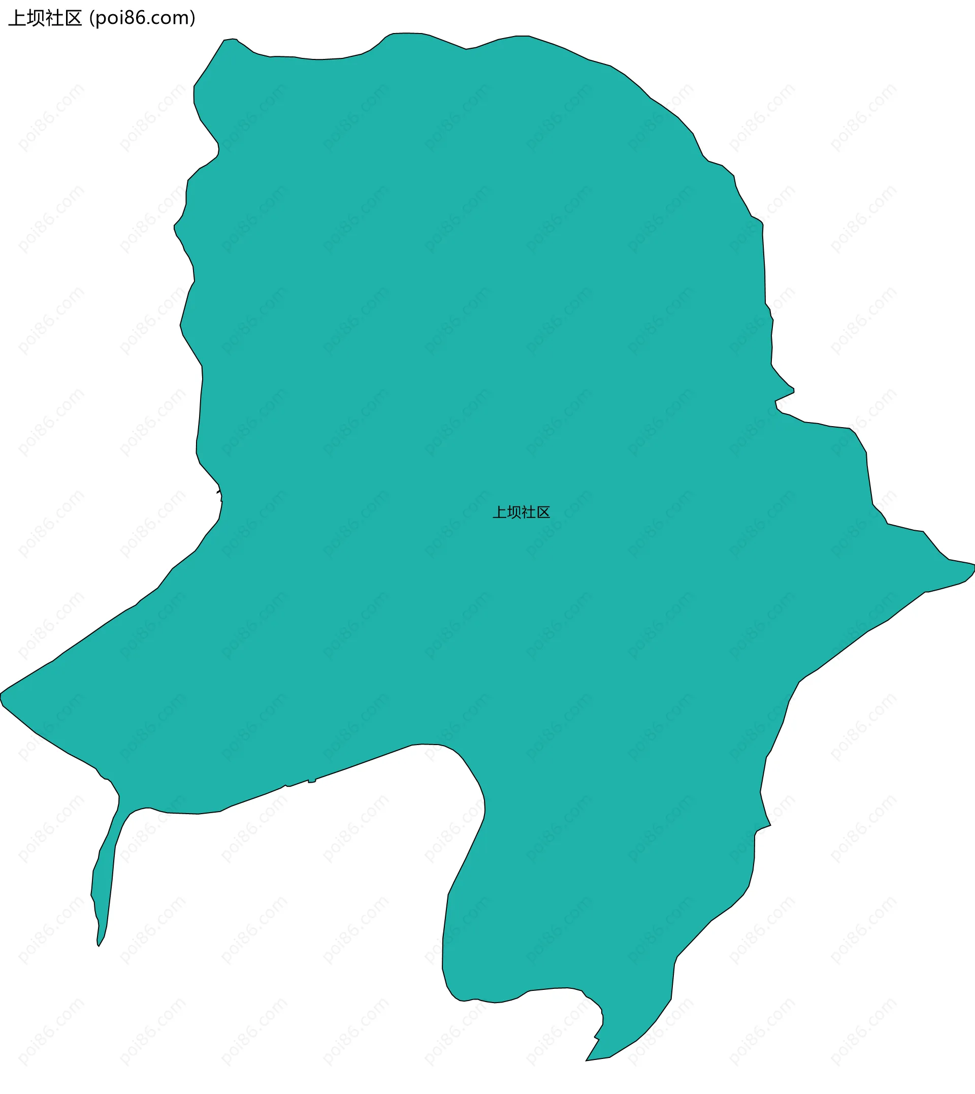 上坝社区边界地图