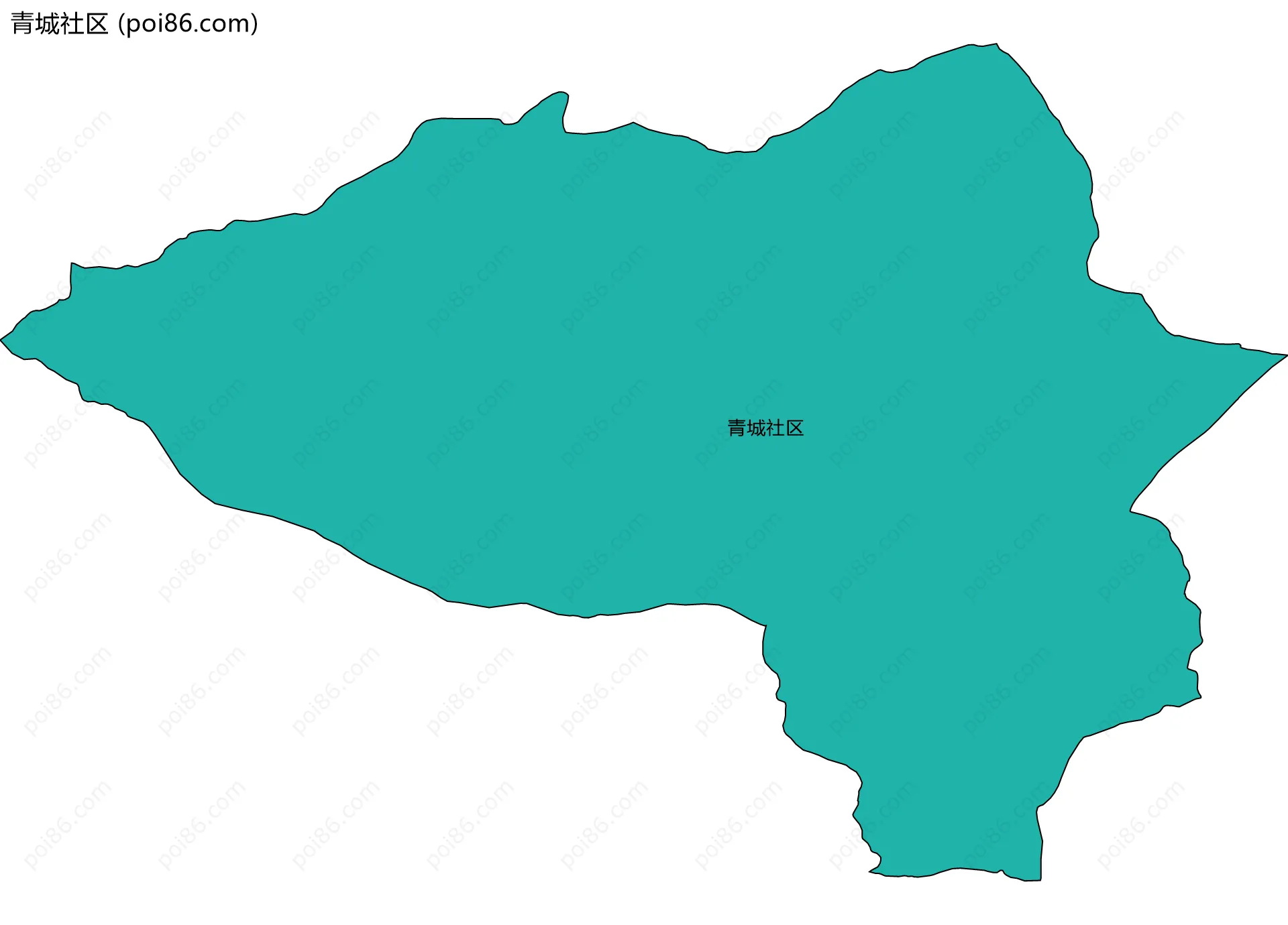 青城社区边界地图