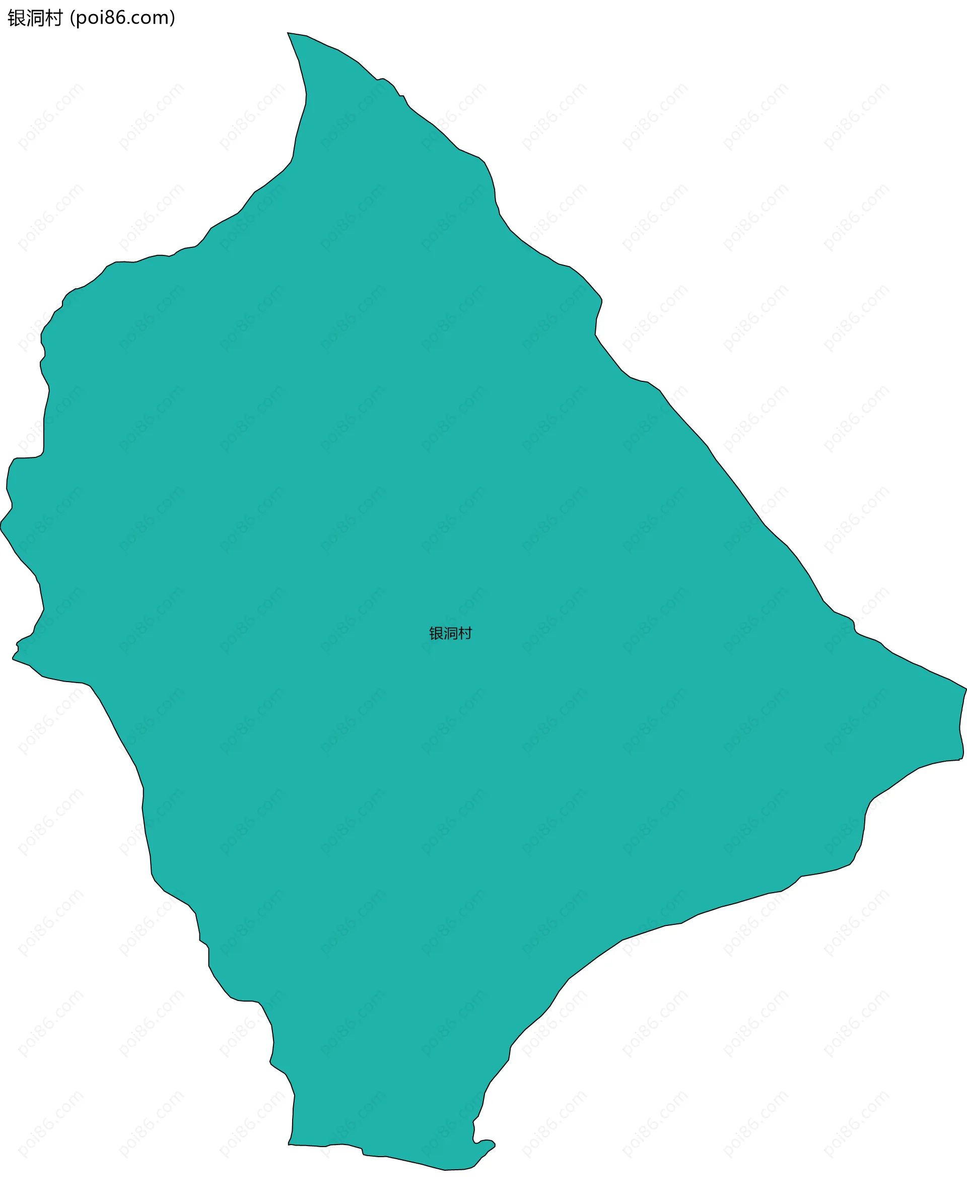 银洞村边界地图