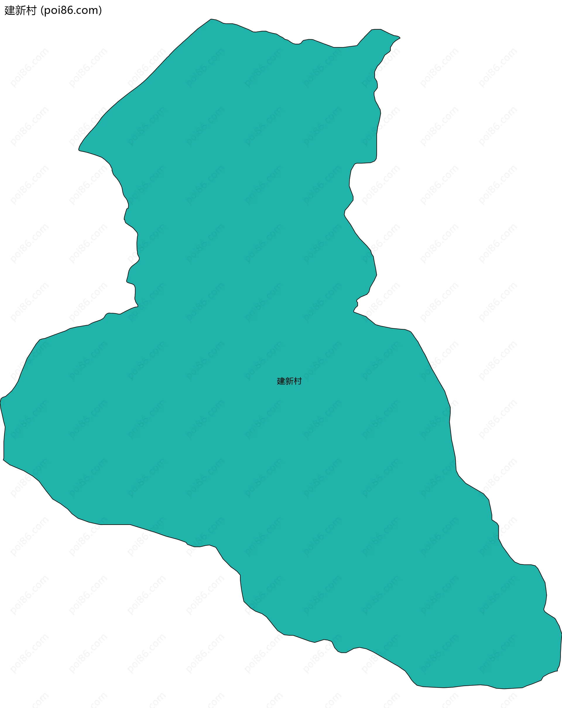 建新村边界地图