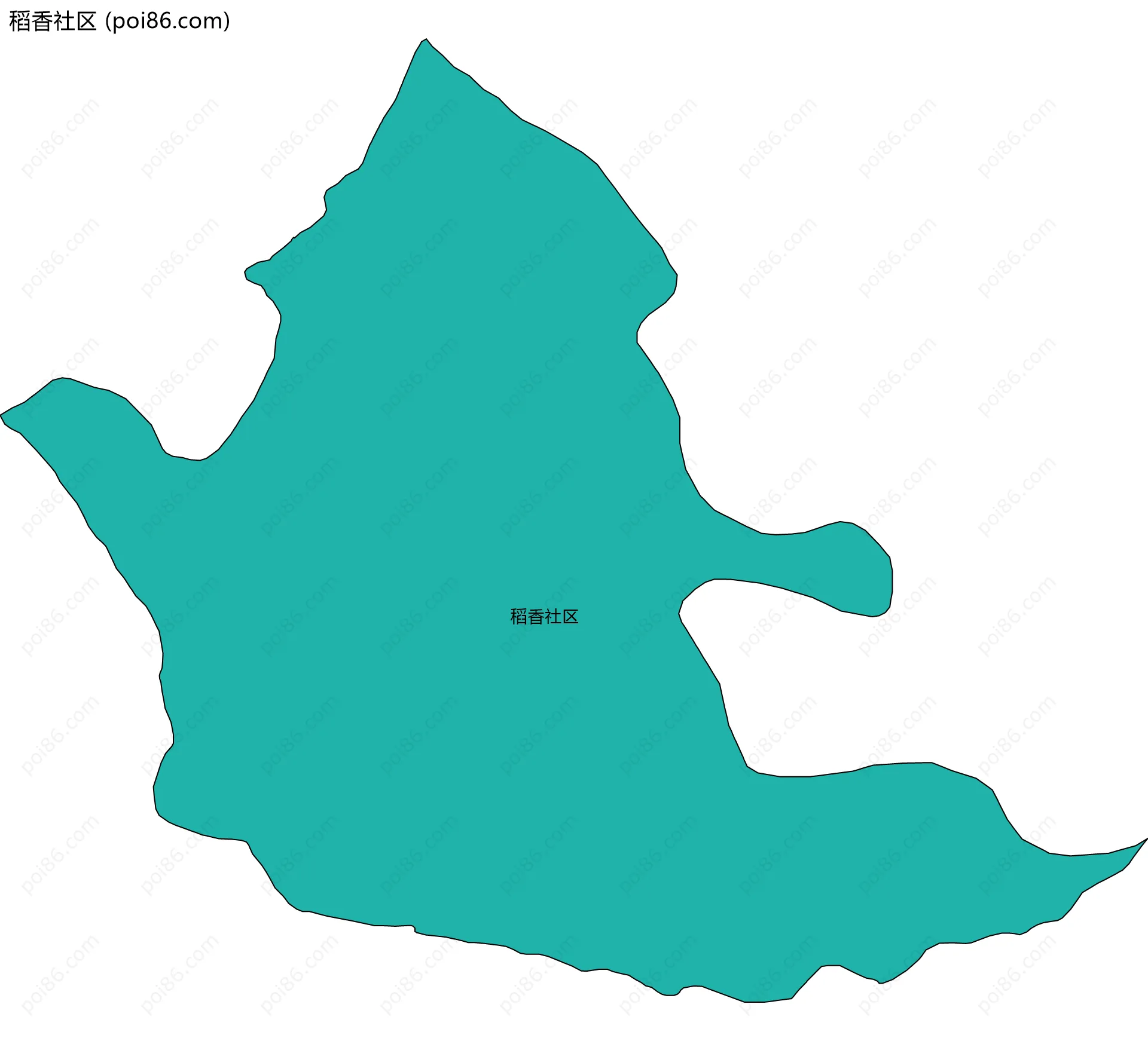 稻香社区边界地图