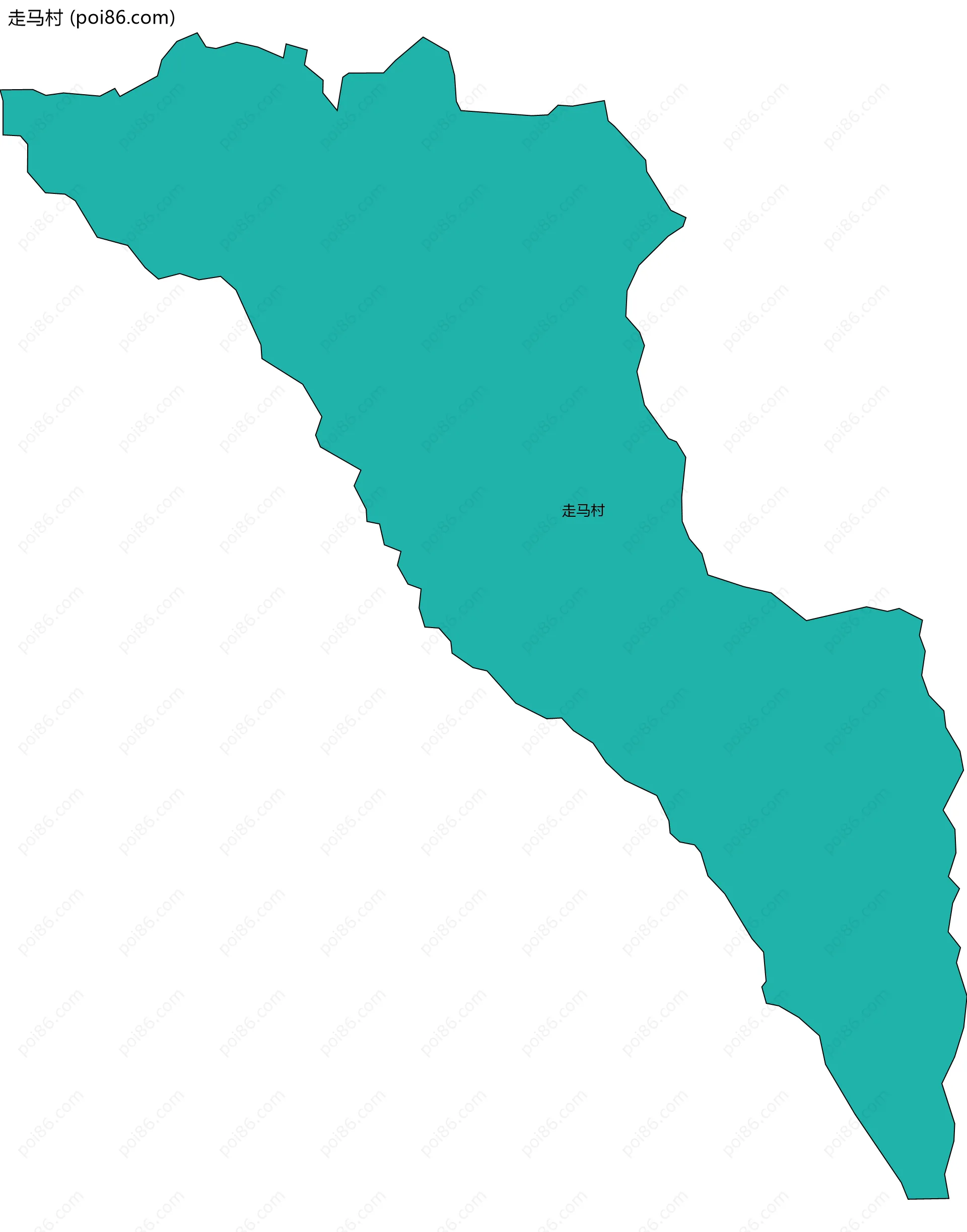 走马村边界地图