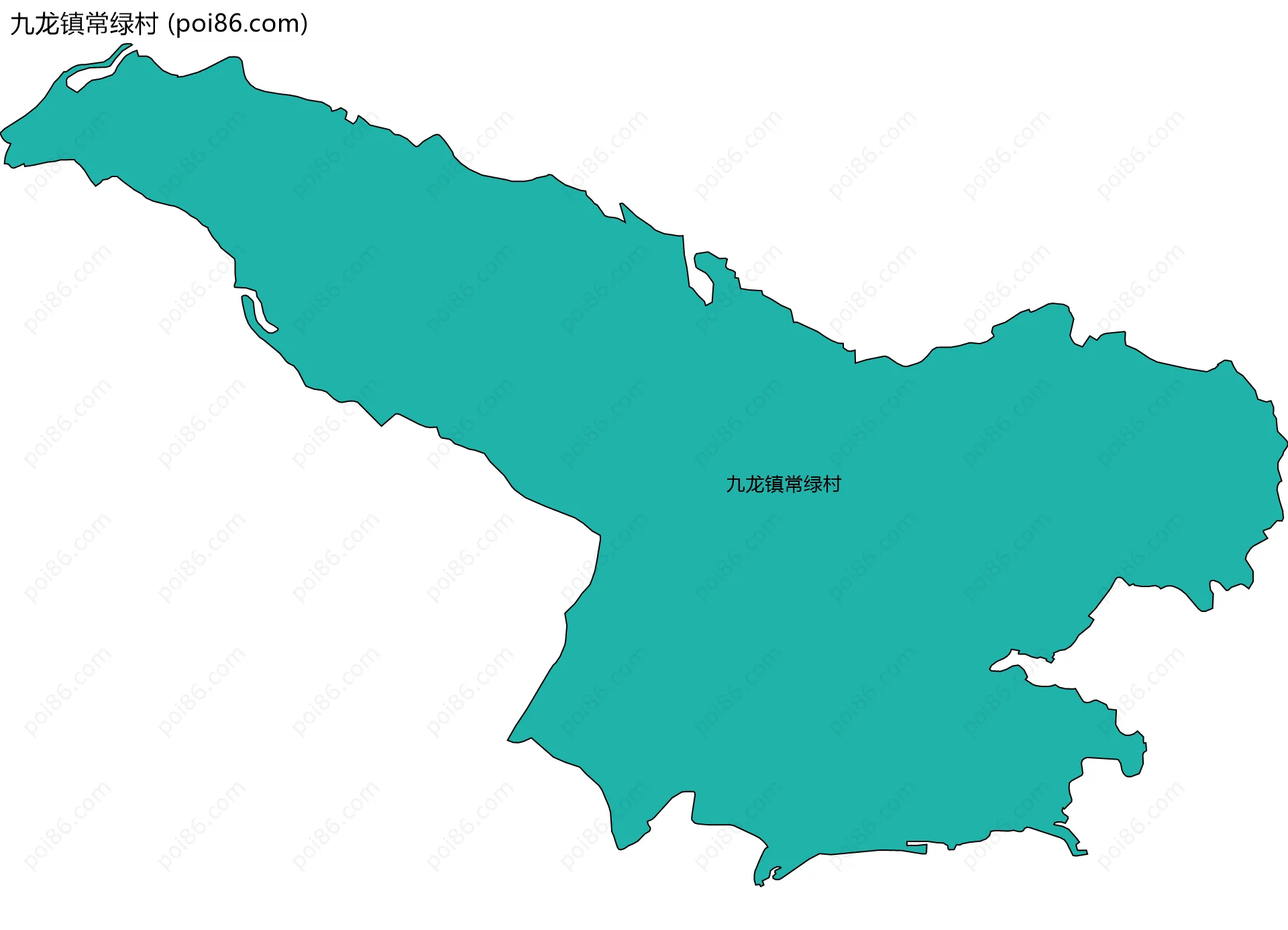 九龙镇常绿村边界地图