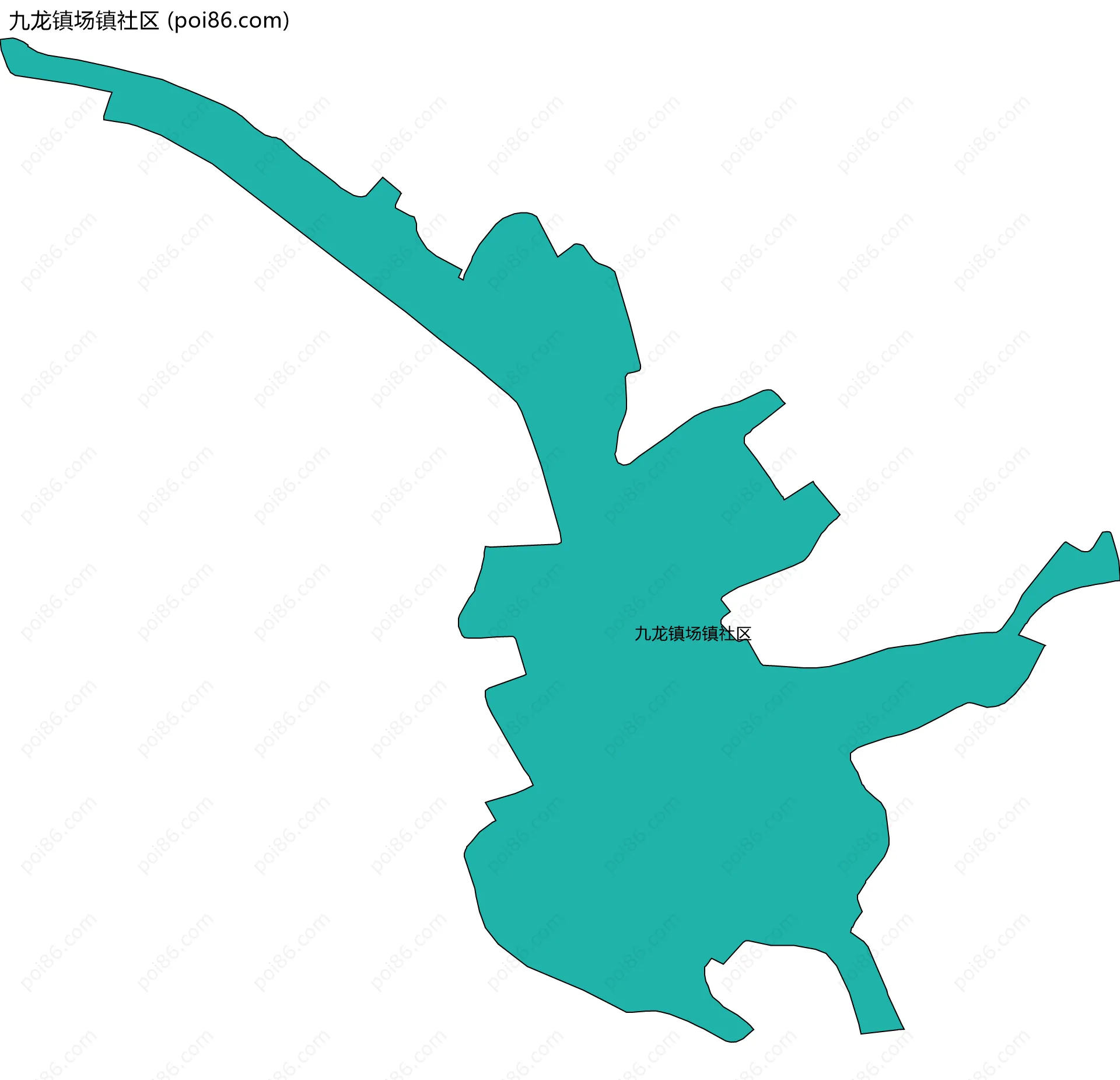 九龙镇场镇社区边界地图