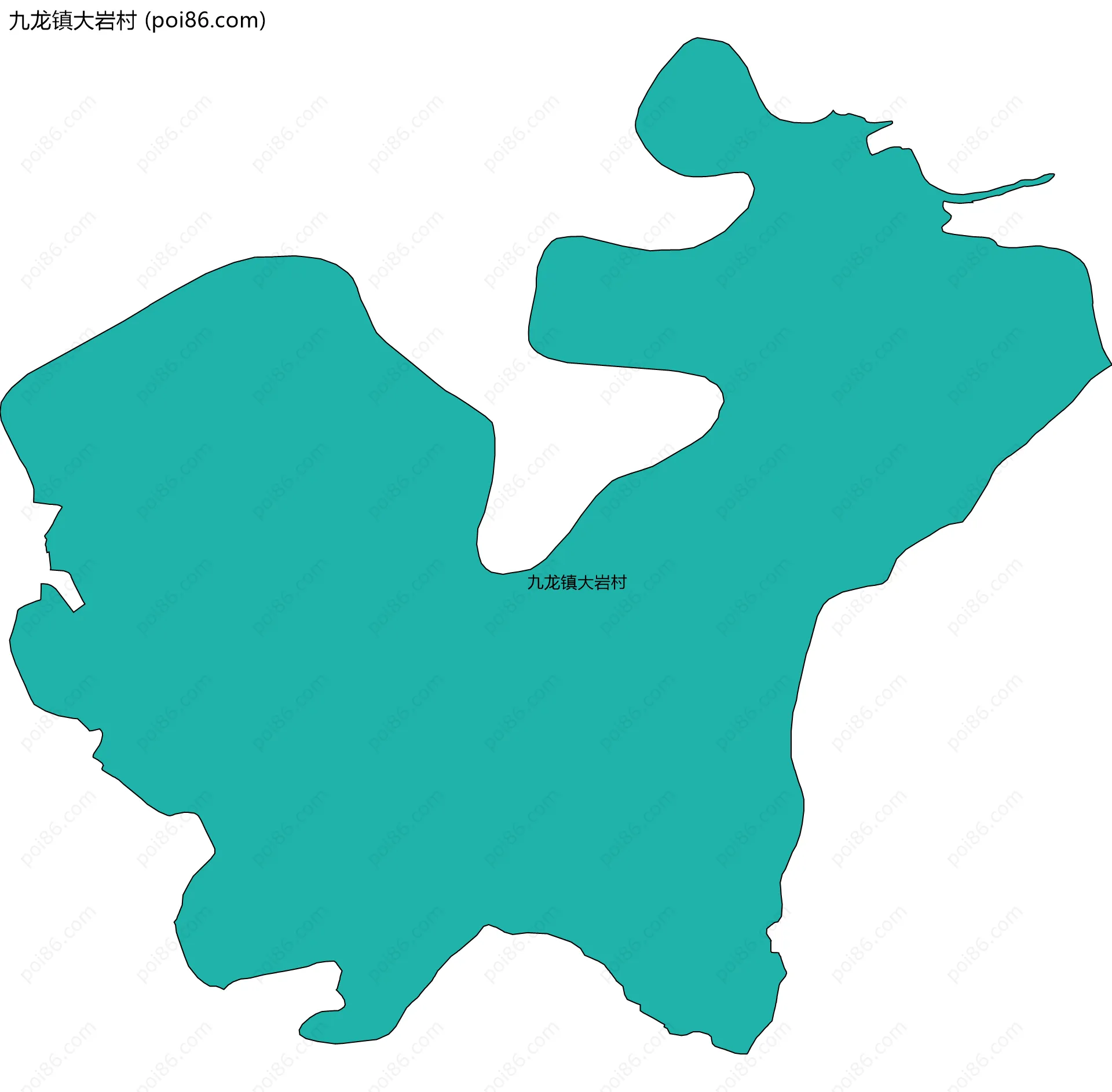 九龙镇大岩村边界地图