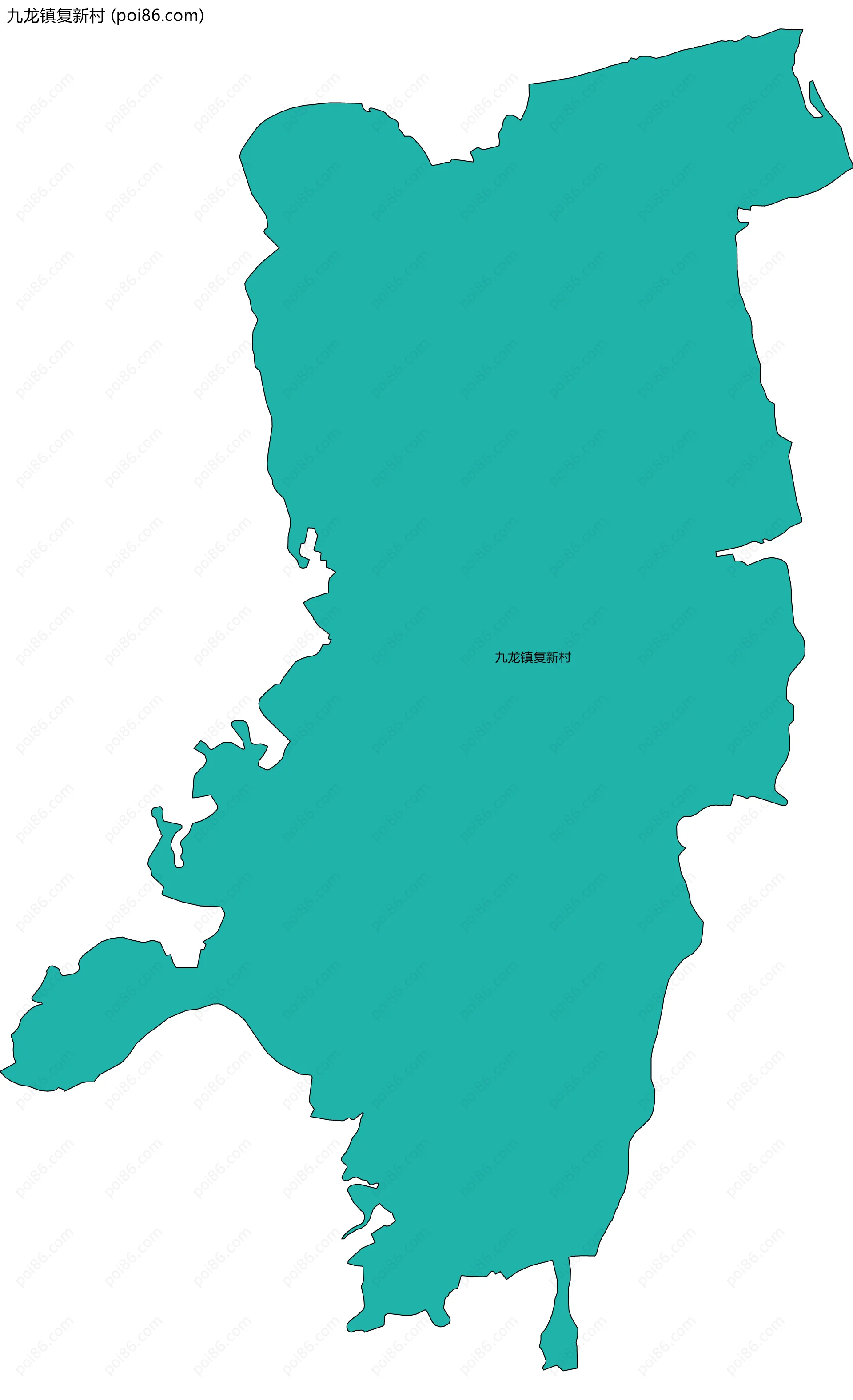 九龙镇复新村边界地图
