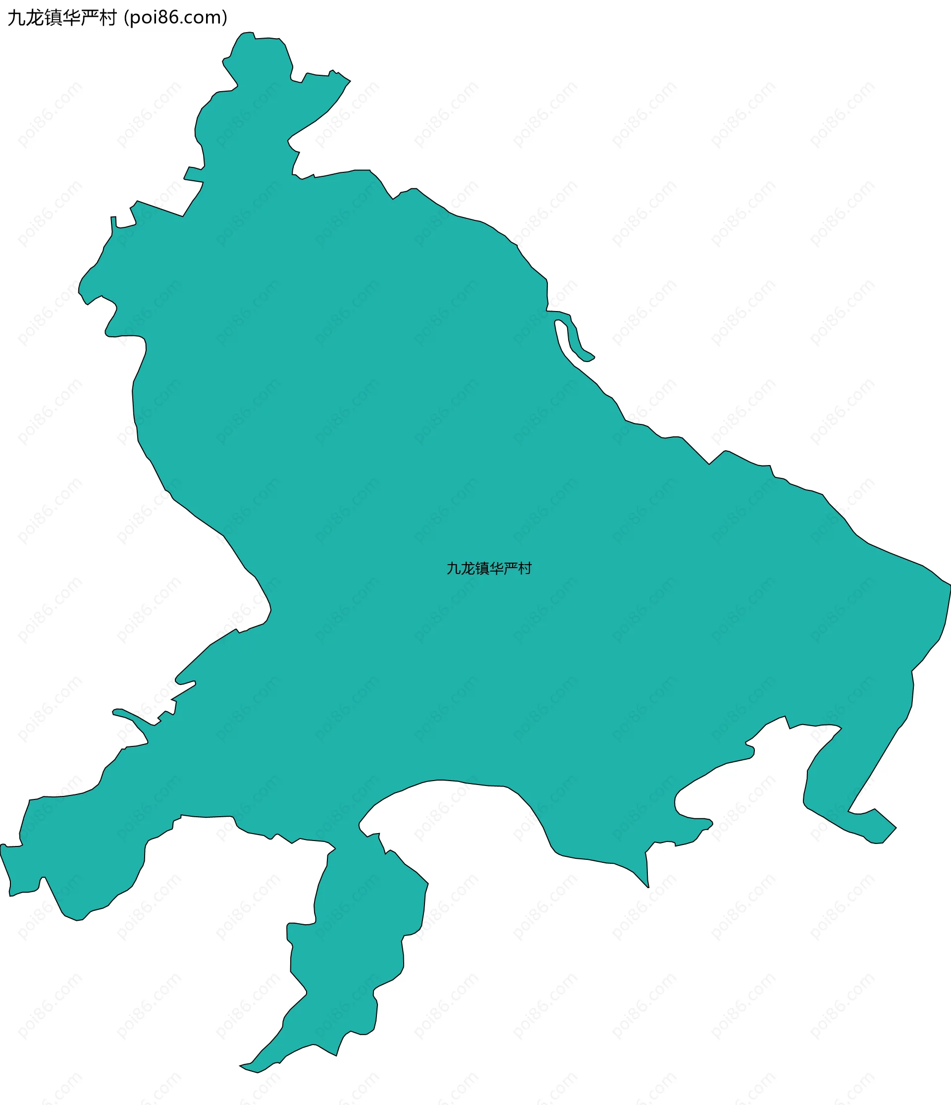 九龙镇华严村边界地图