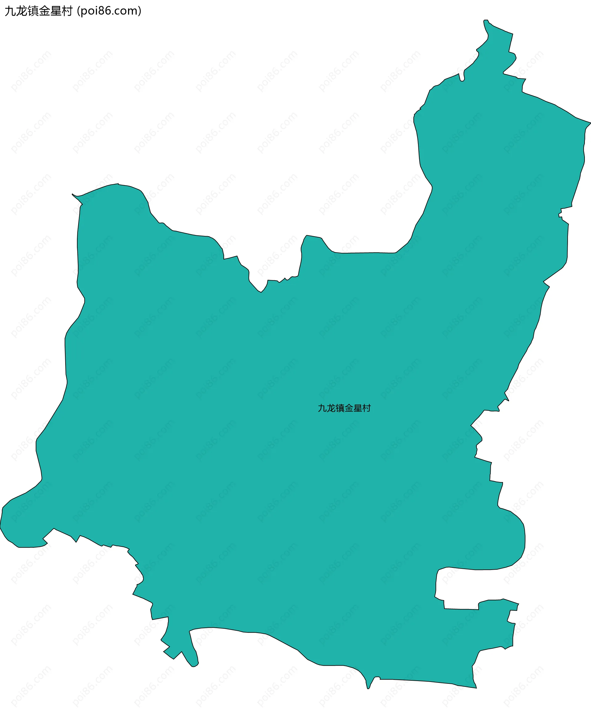 九龙镇金星村边界地图