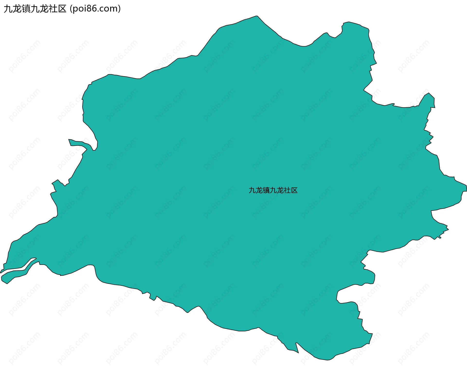 九龙镇九龙社区边界地图