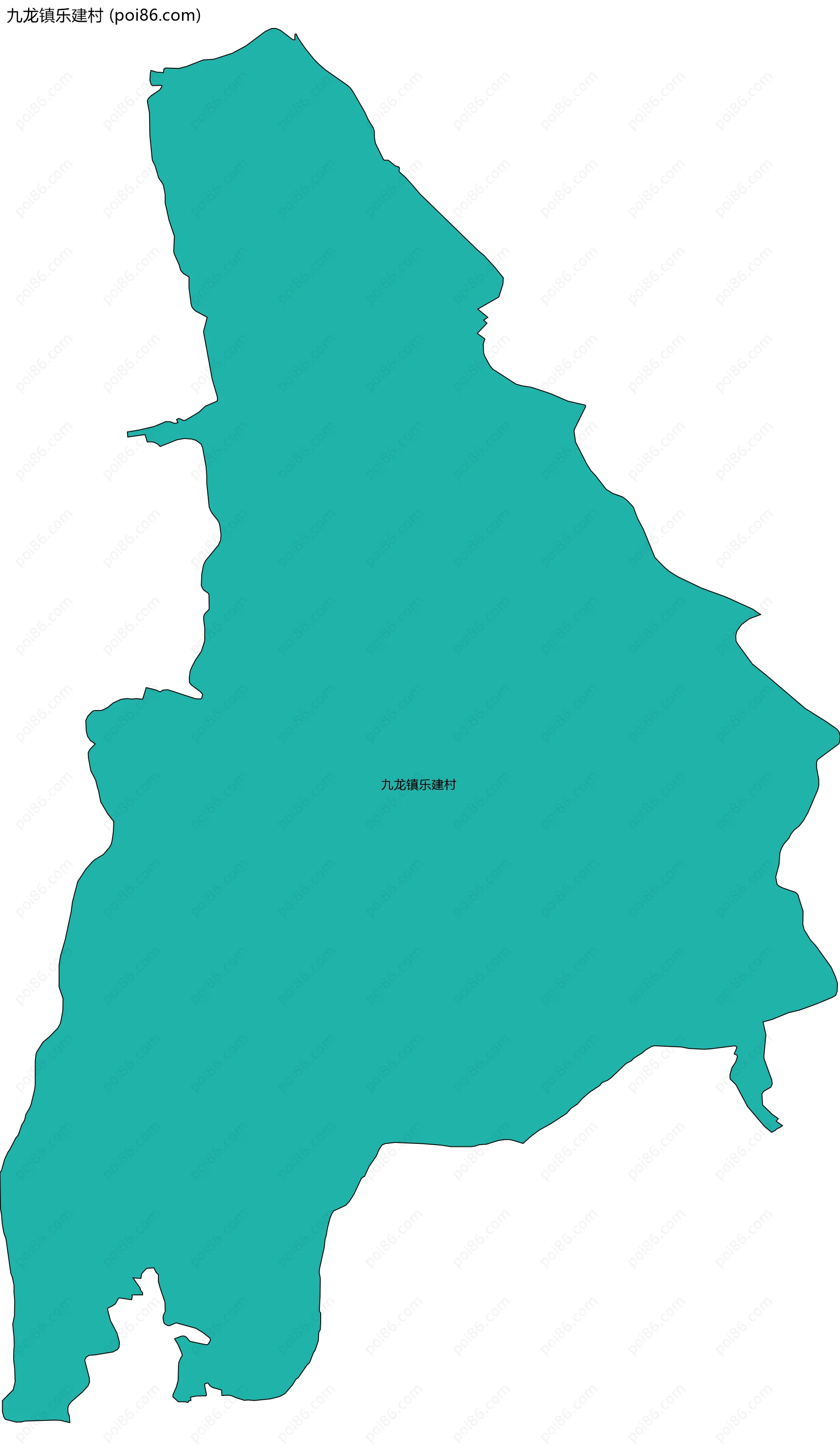 九龙镇乐建村边界地图