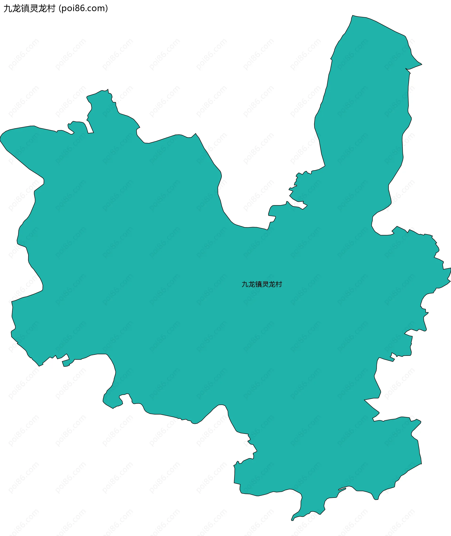 九龙镇灵龙村边界地图