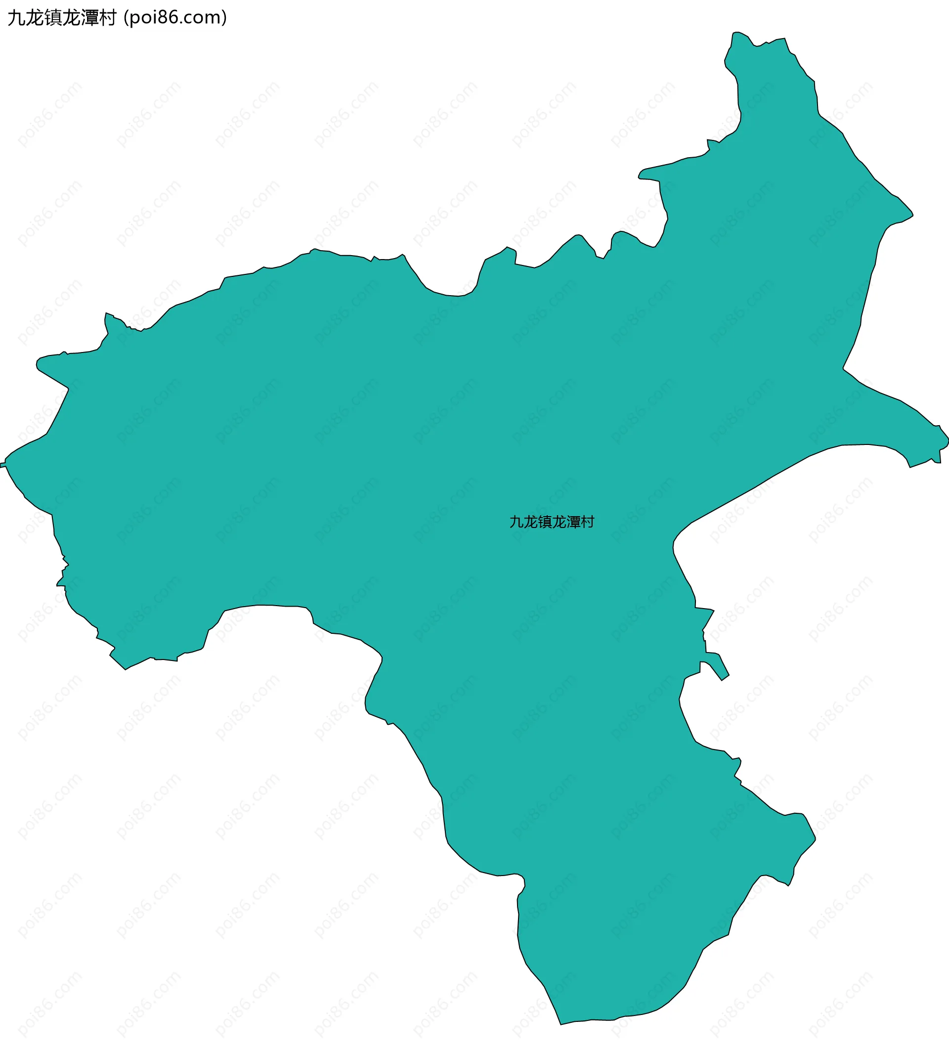 九龙镇龙潭村边界地图