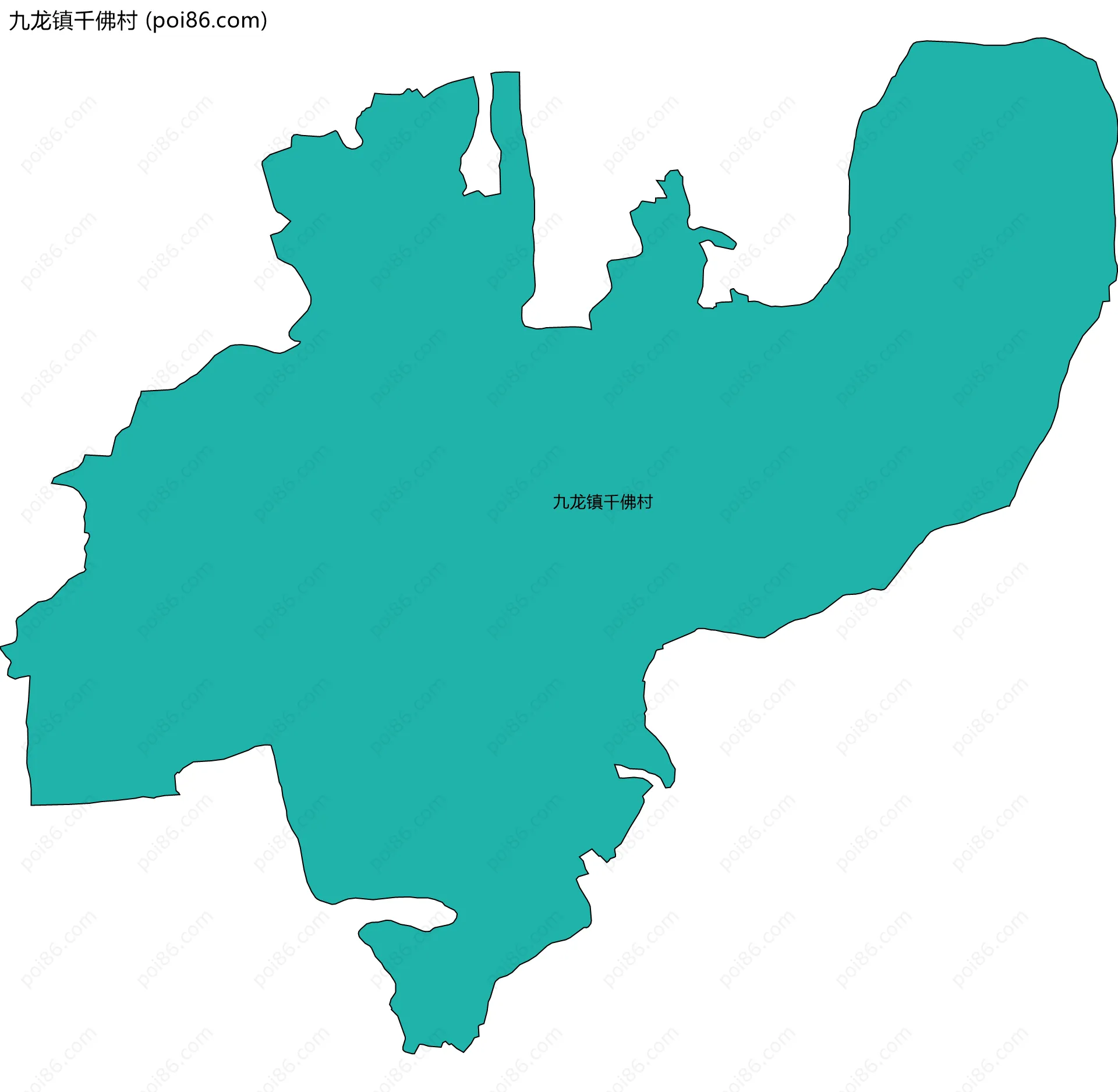 九龙镇千佛村边界地图