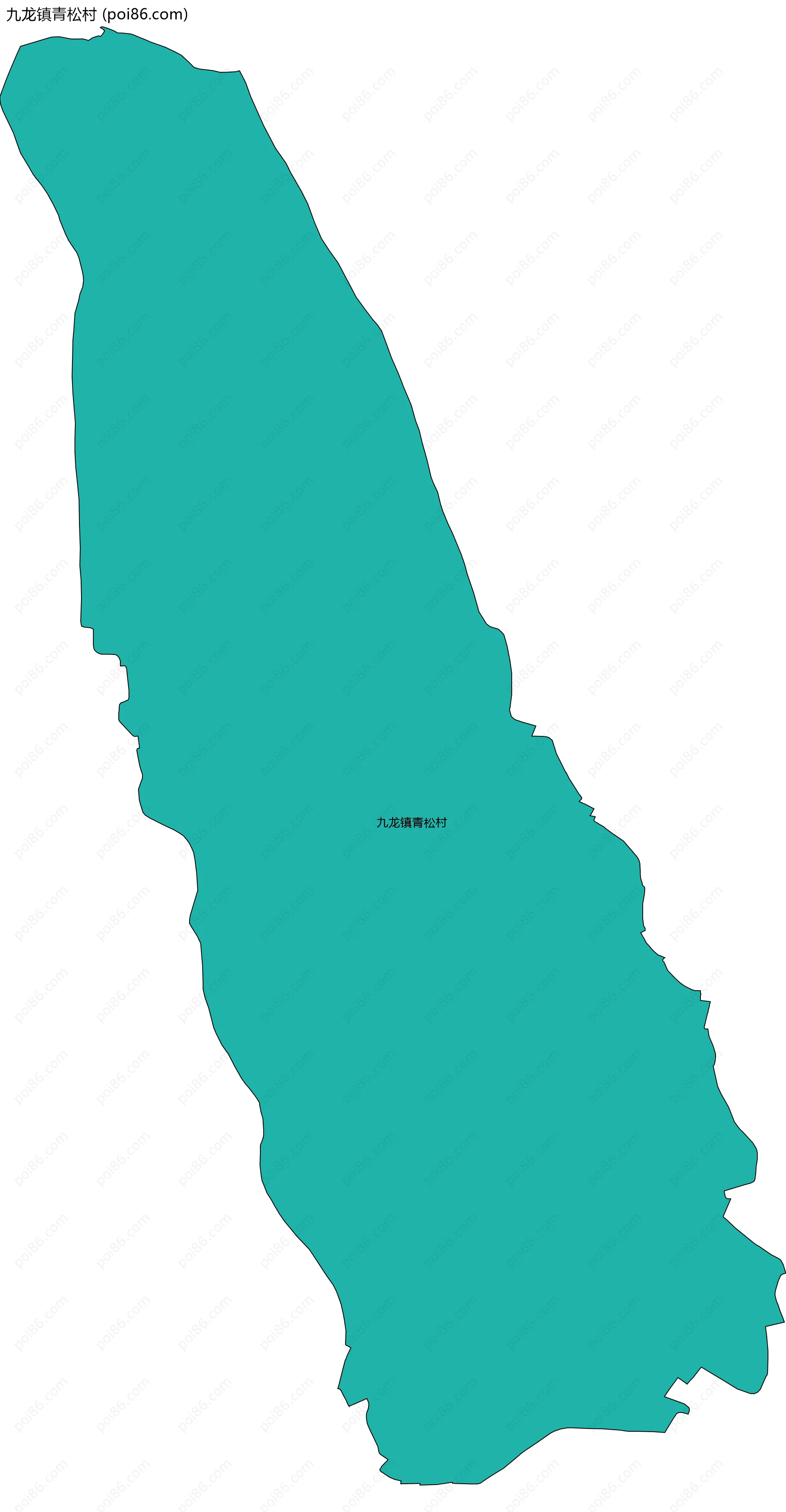 九龙镇青松村边界地图