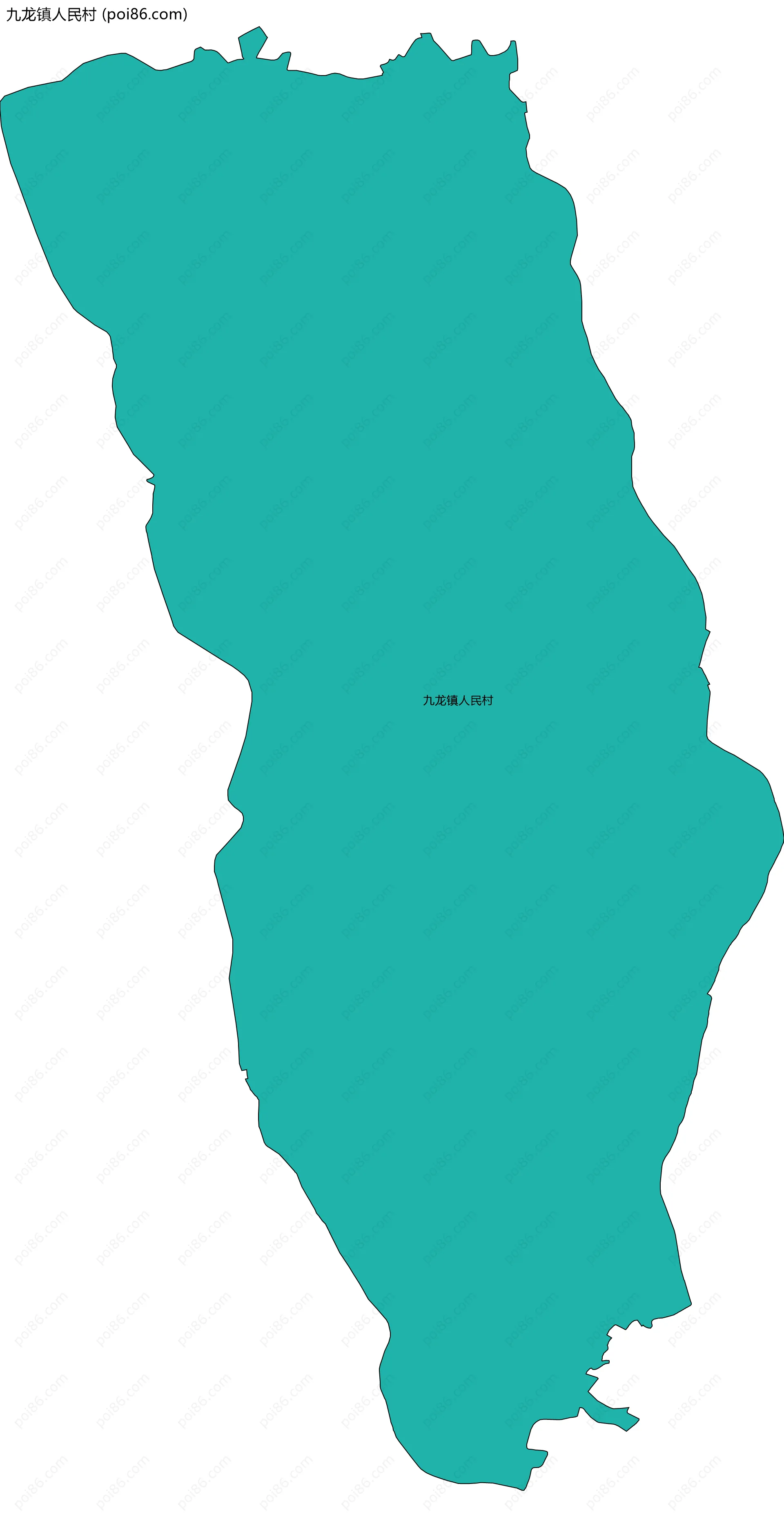 九龙镇人民村边界地图