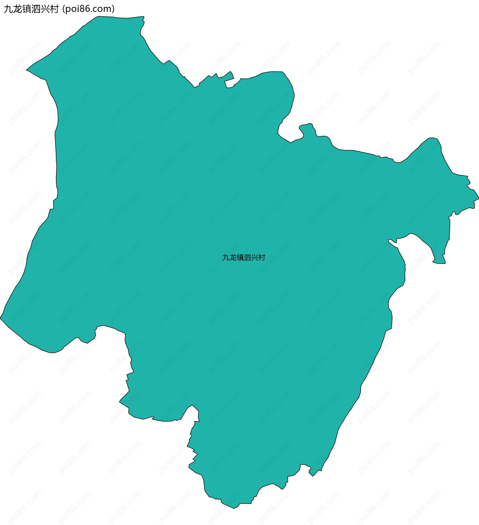 九龙镇泗兴村边界地图