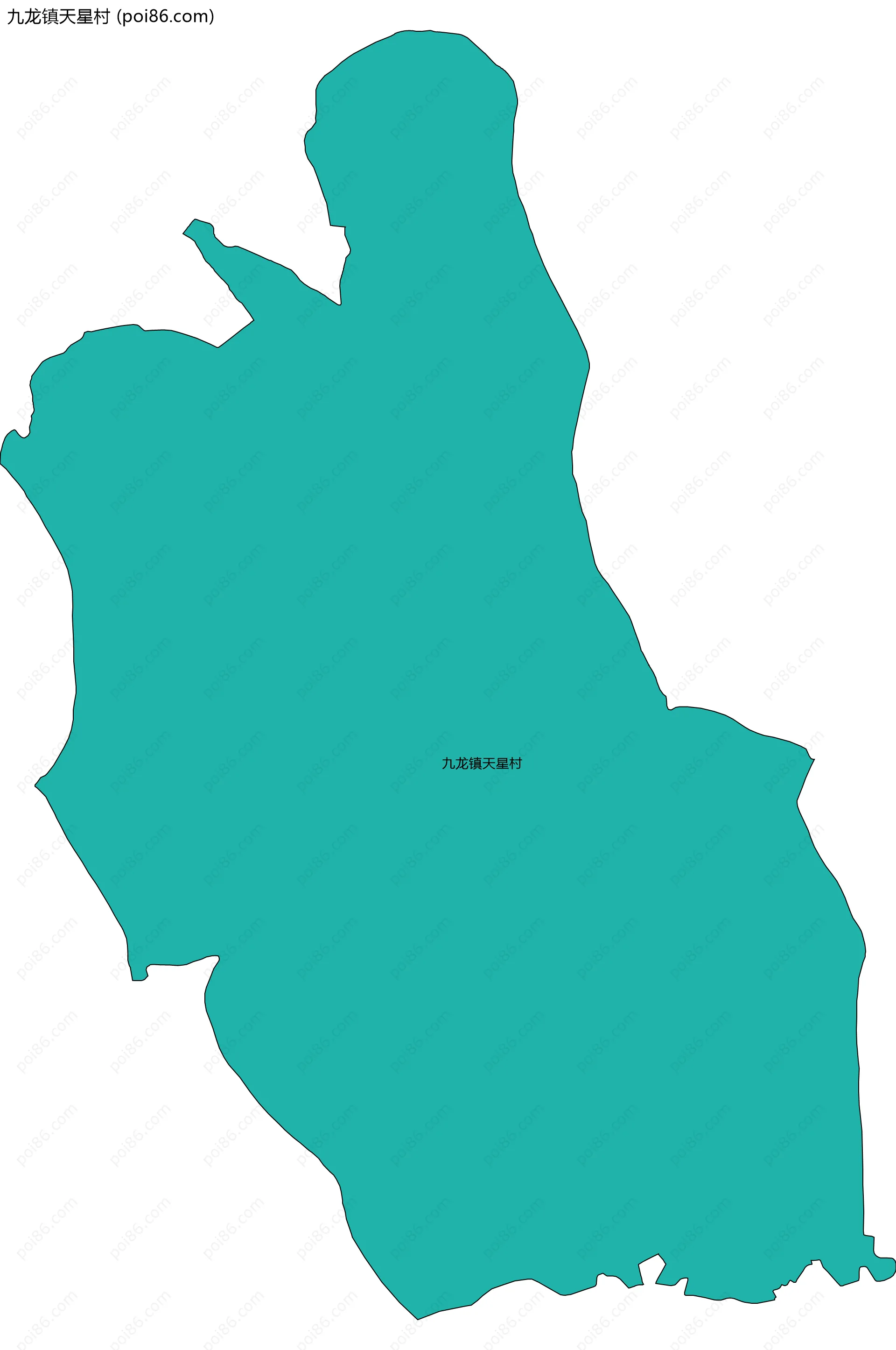 九龙镇天星村边界地图