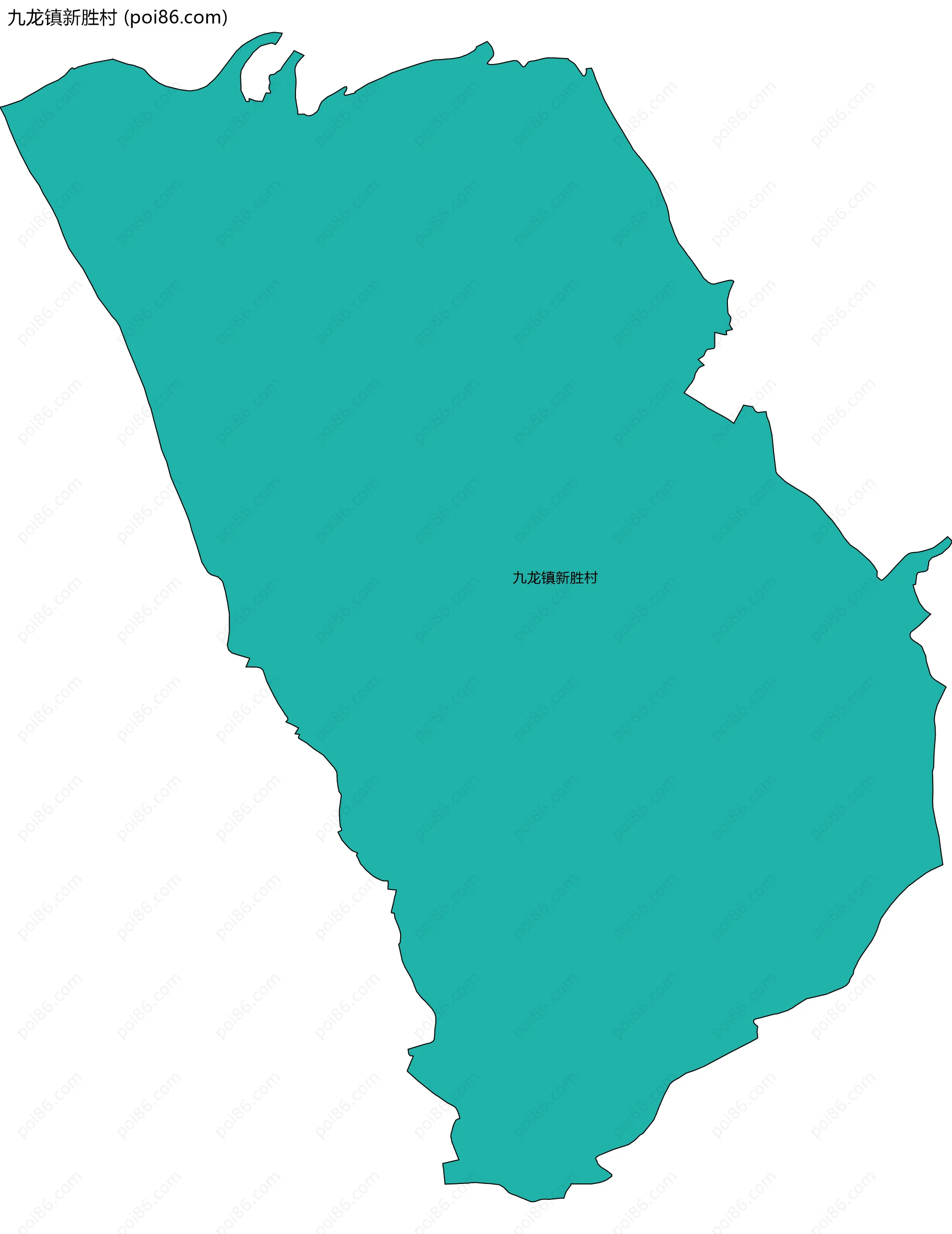 九龙镇新胜村边界地图