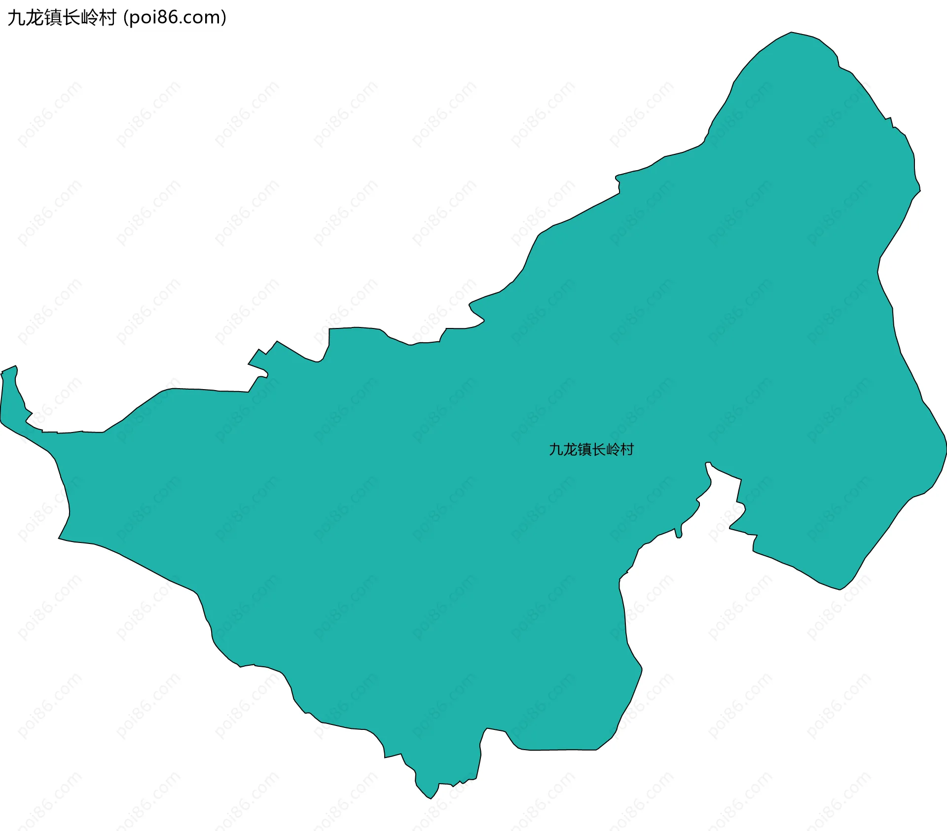 九龙镇长岭村边界地图