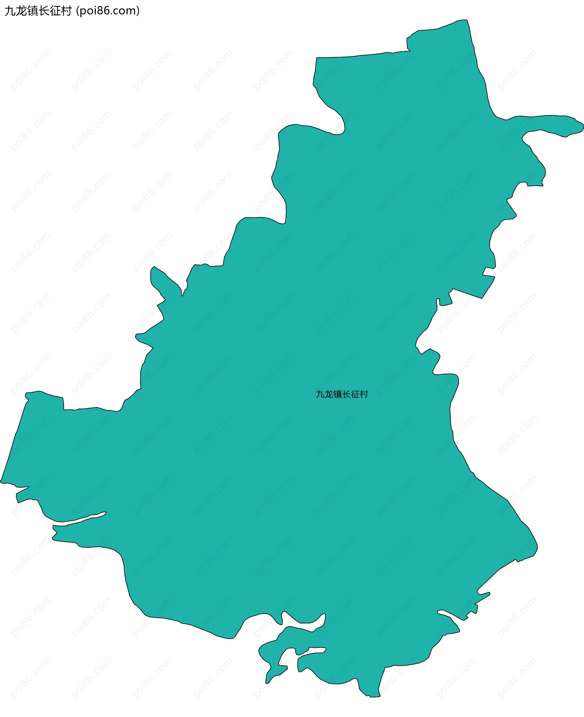 九龙镇长征村边界地图