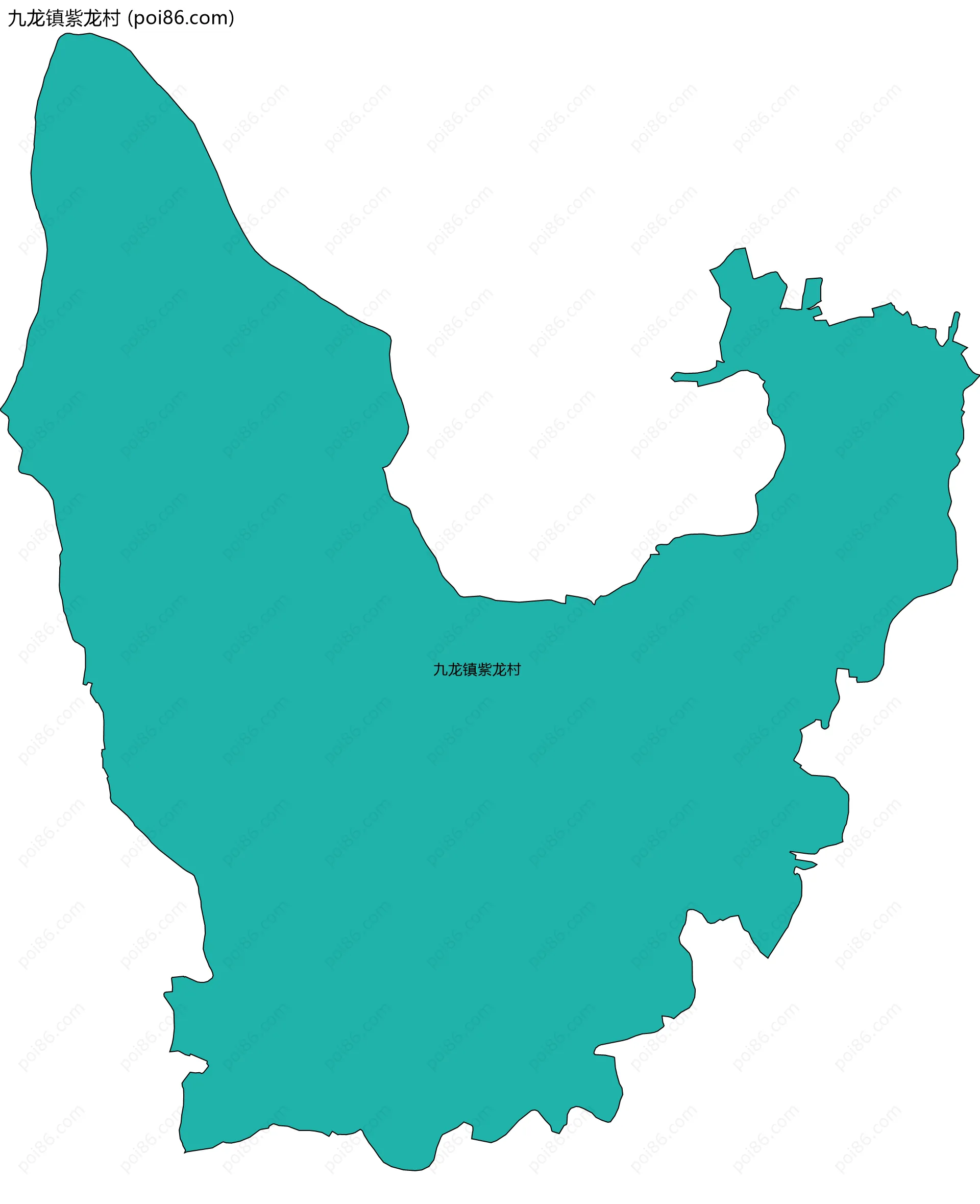 九龙镇紫龙村边界地图