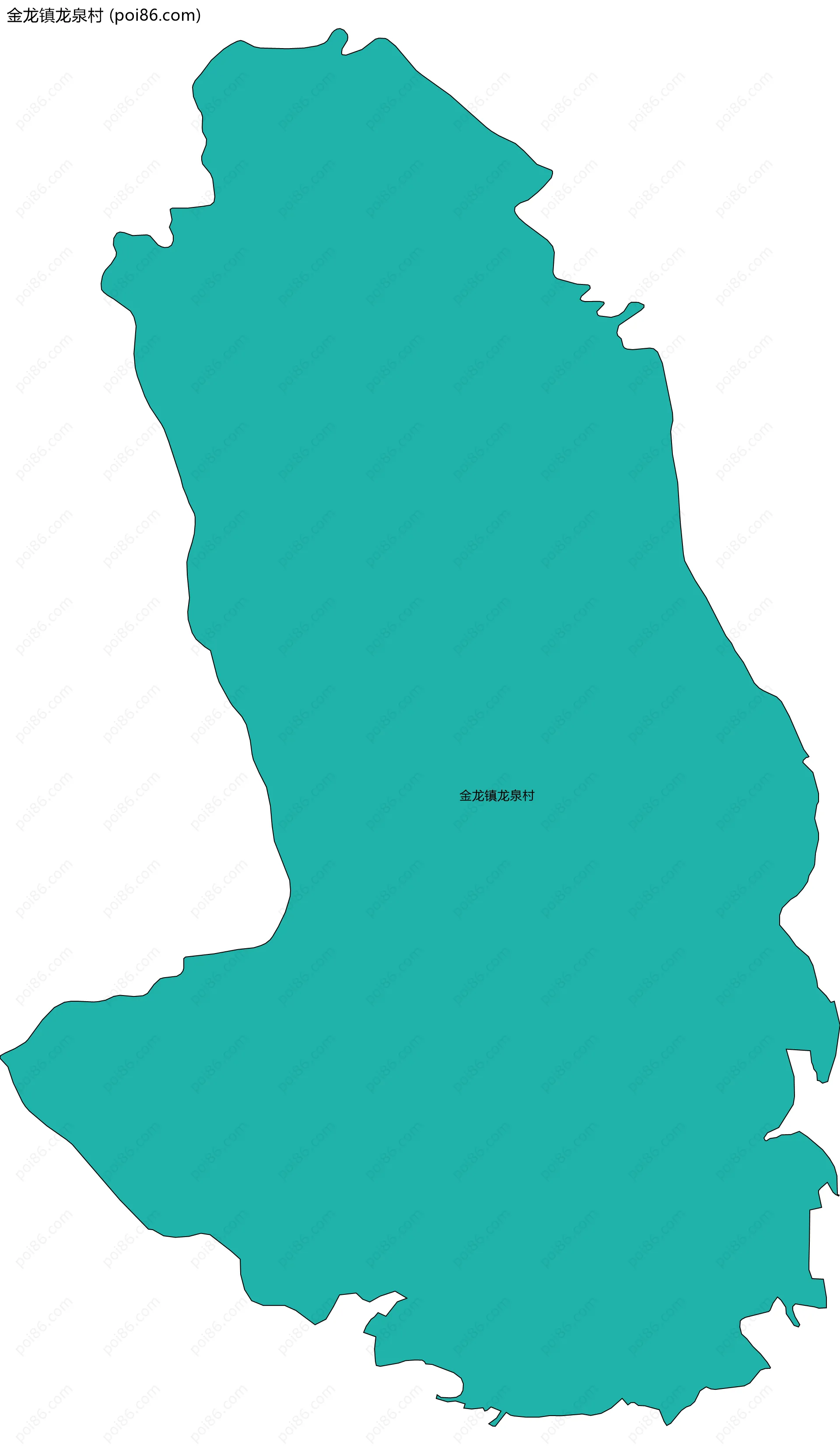 金龙镇龙泉村边界地图