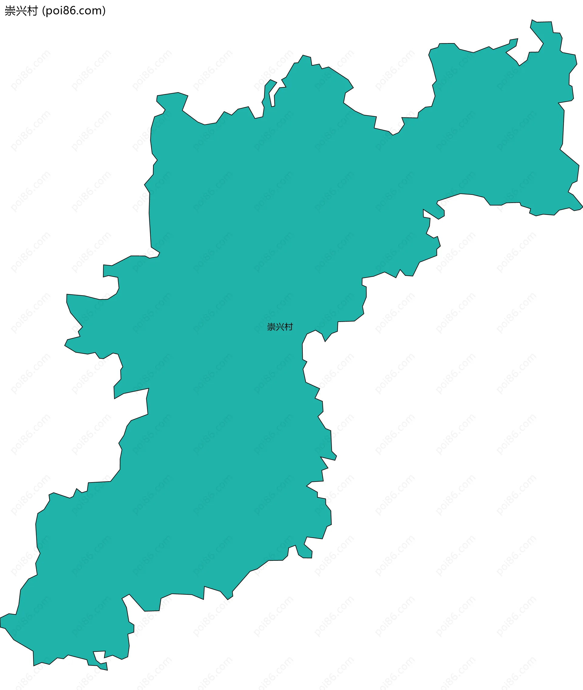 崇兴村边界地图