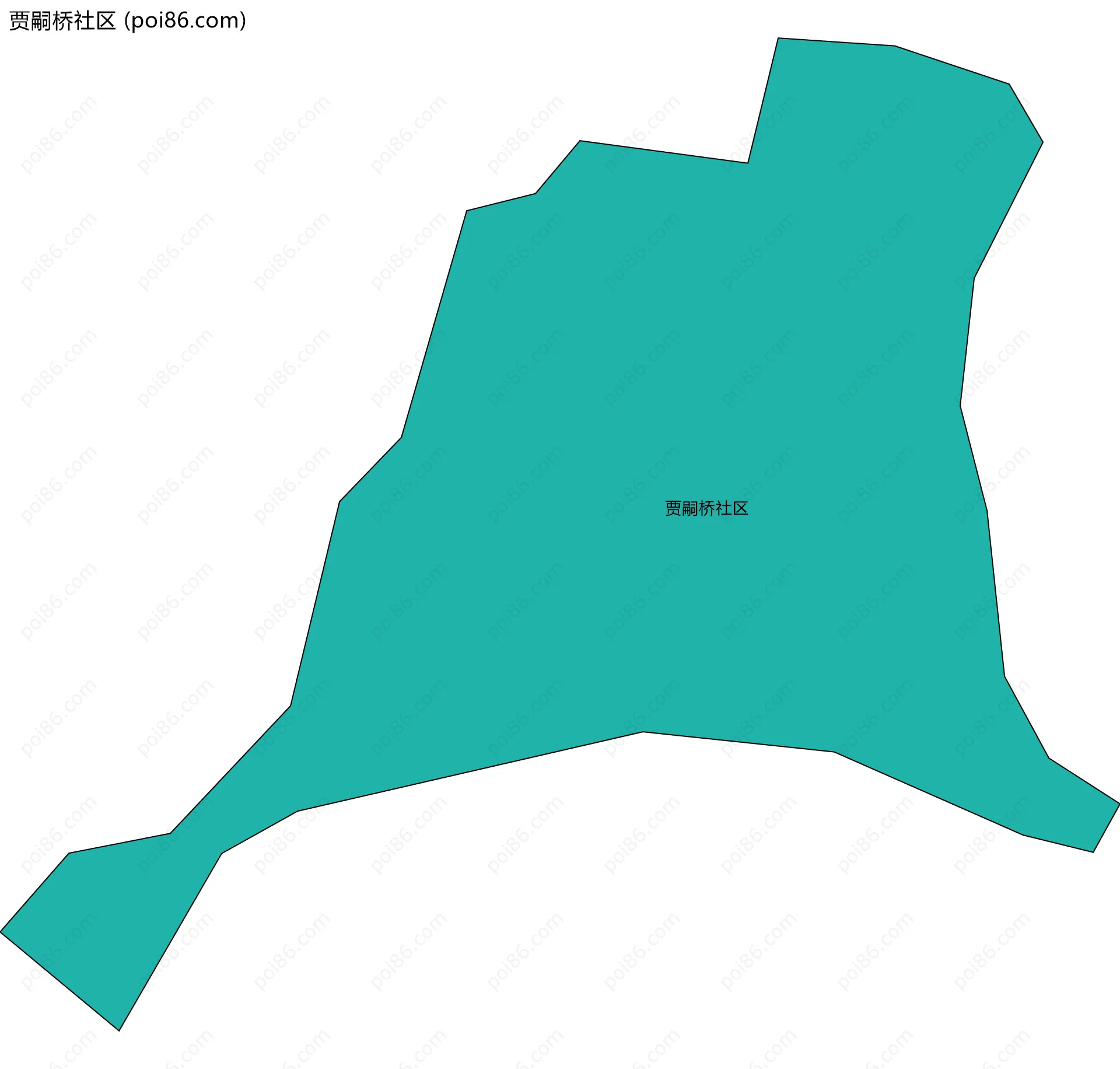 贾嗣桥社区边界地图