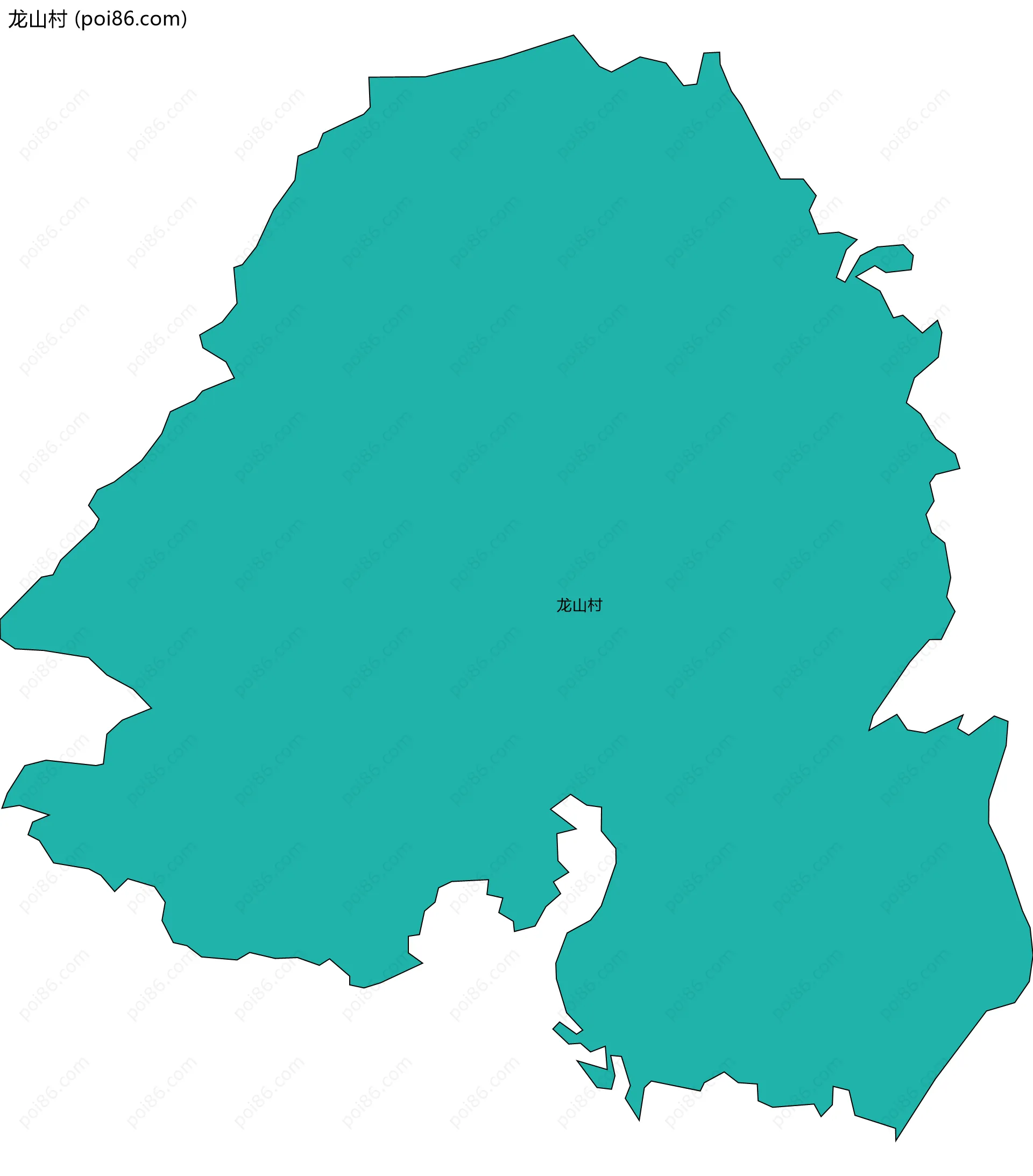 龙山村边界地图