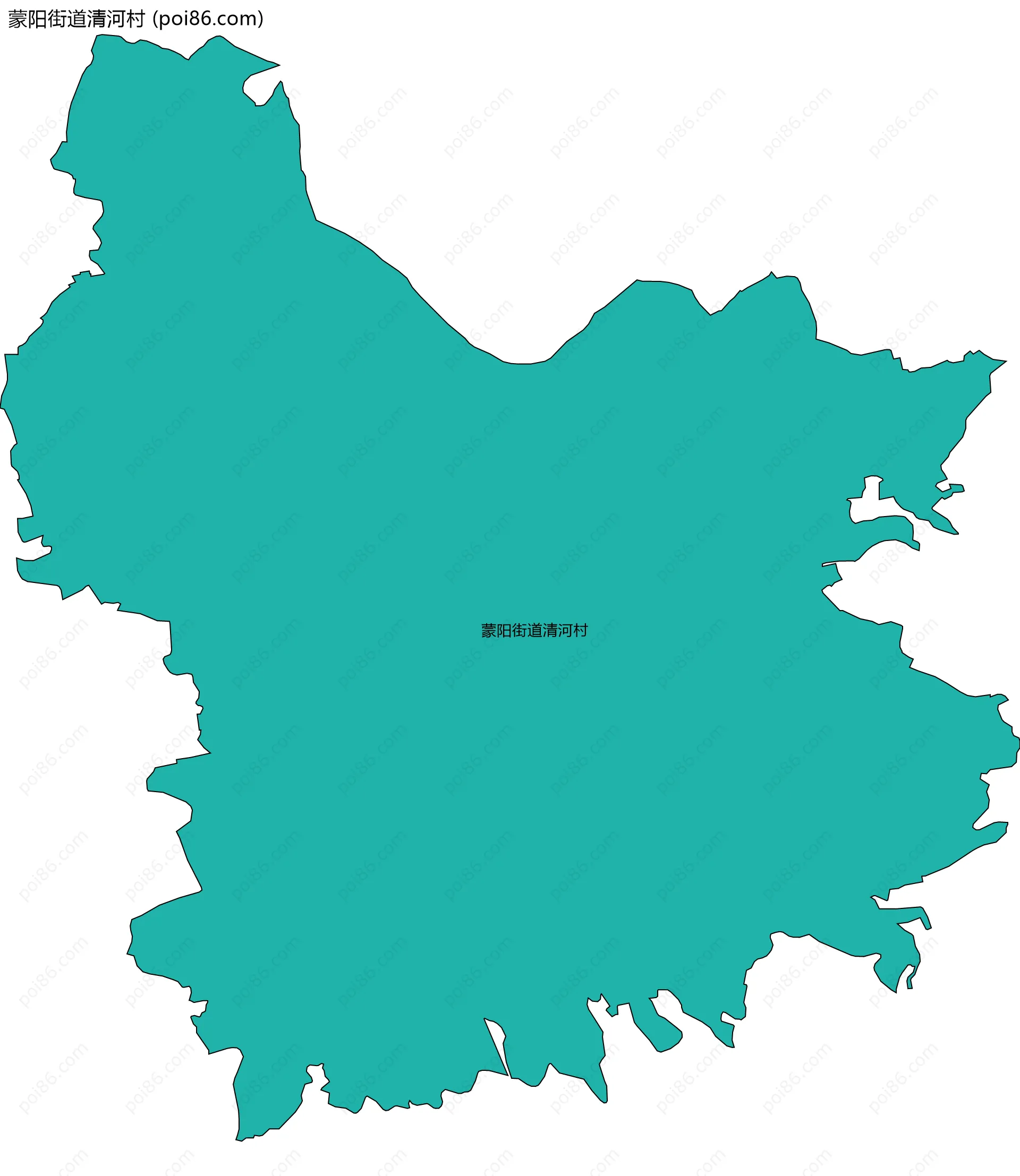蒙阳街道清河村边界地图