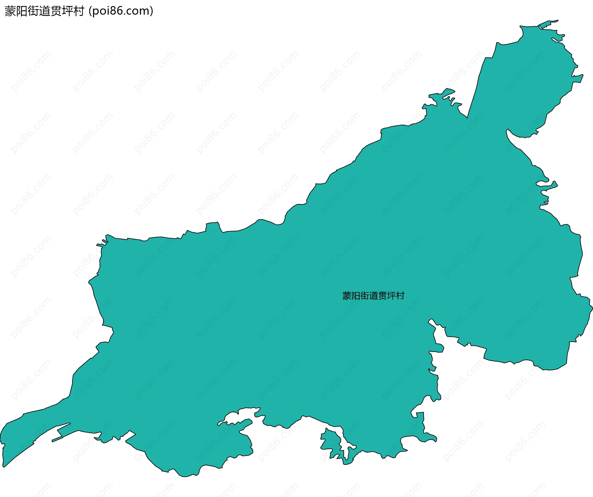 蒙阳街道贯坪村边界地图
