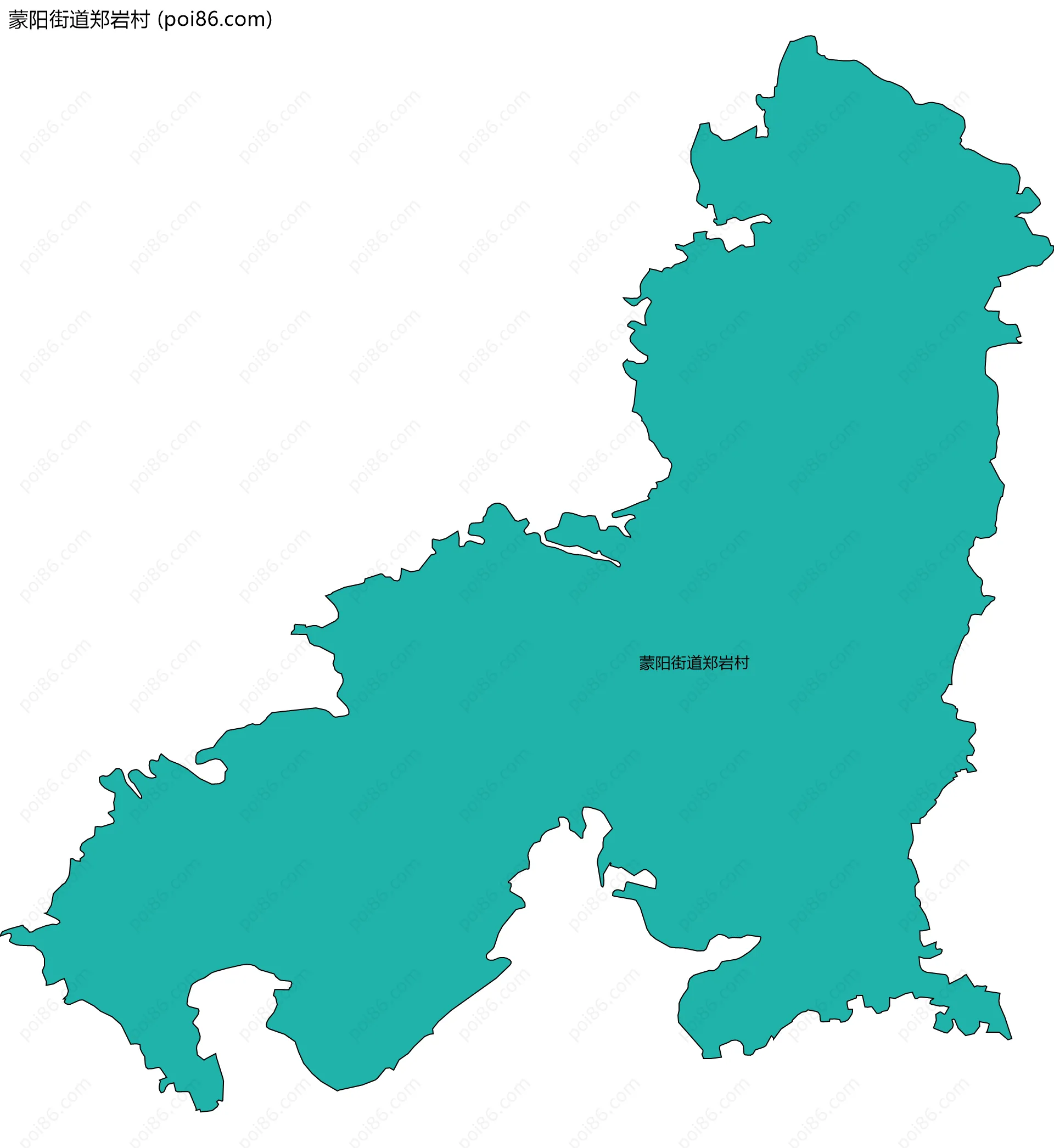蒙阳街道郑岩村边界地图
