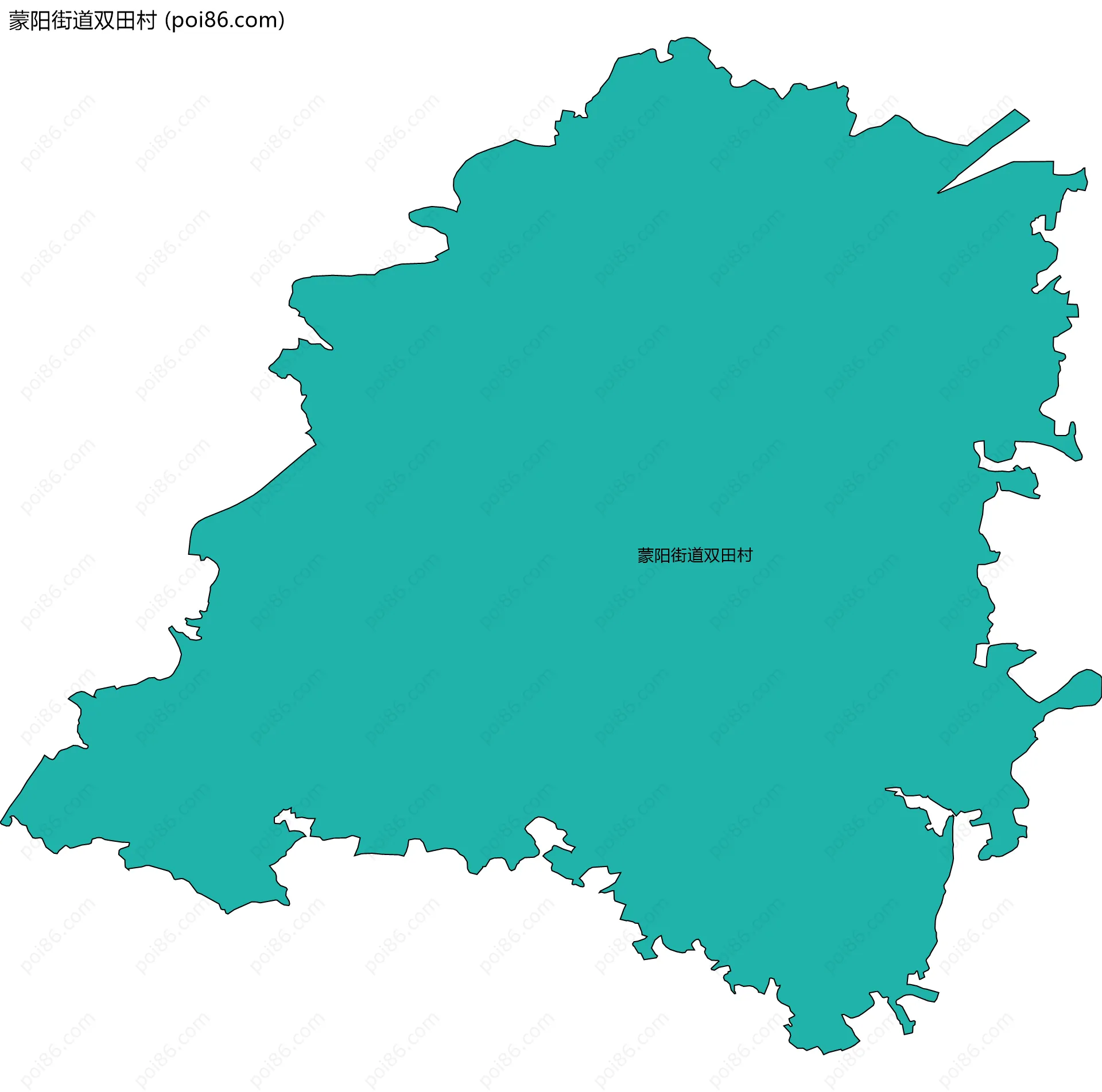 蒙阳街道双田村边界地图