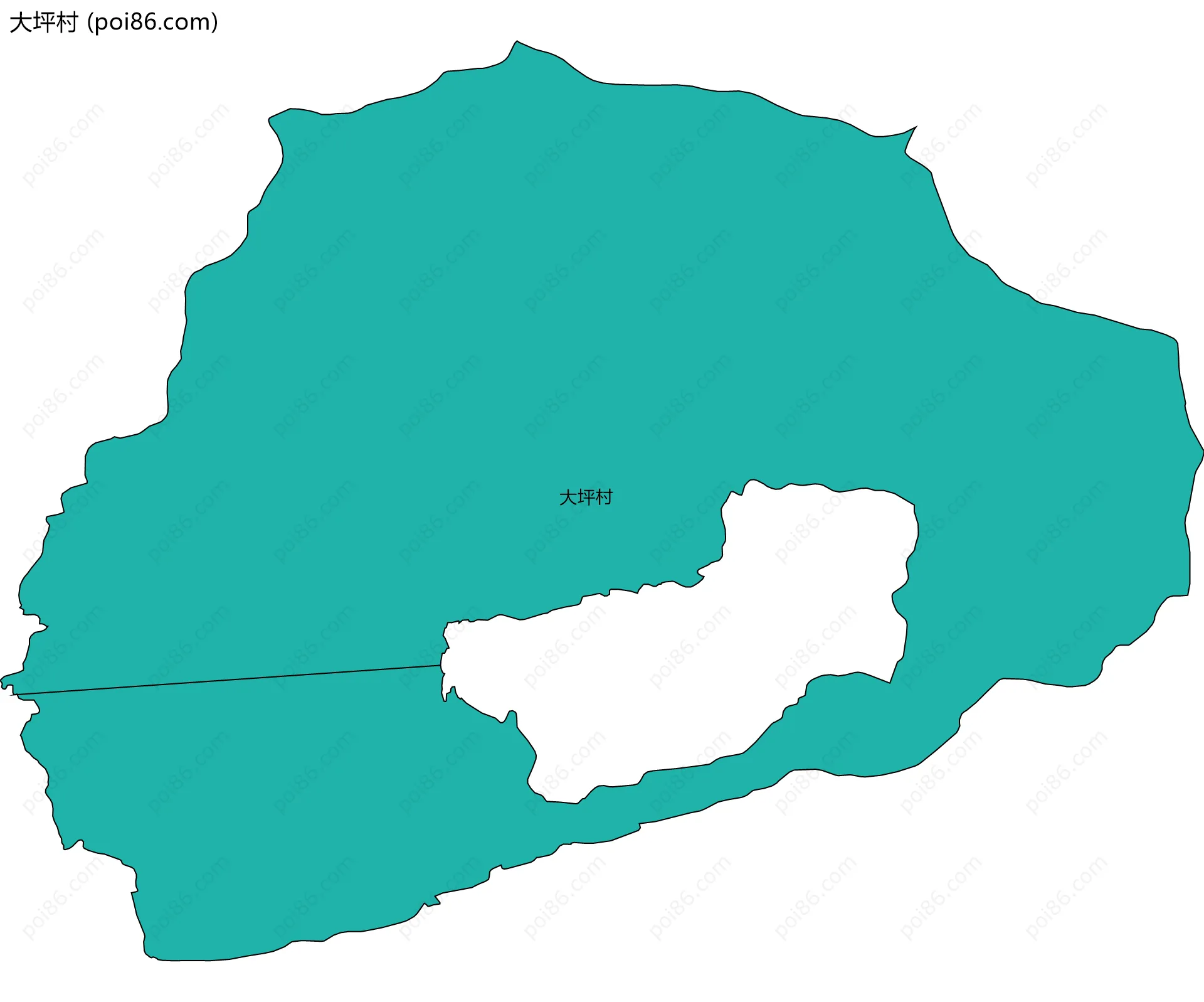 大坪村边界地图